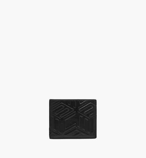 Aren gefaltetes Portemonnaie aus Knautschleder mit Cubic-Monogramm