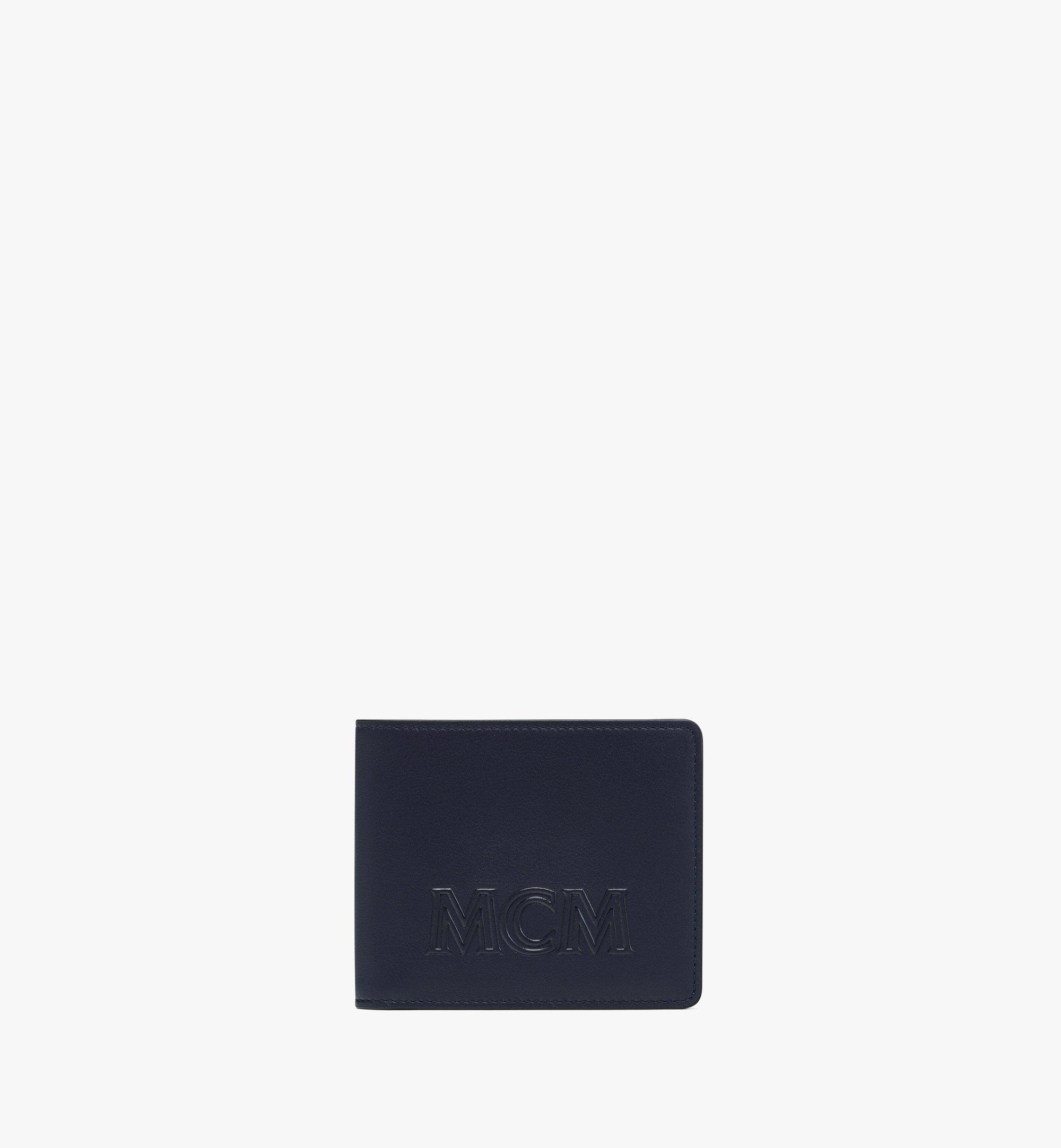 MCM Aren 二つ折りウォレット - スペイン製カーフレザー Blue MXSDATA03V1001 ほかの角度から見る 1