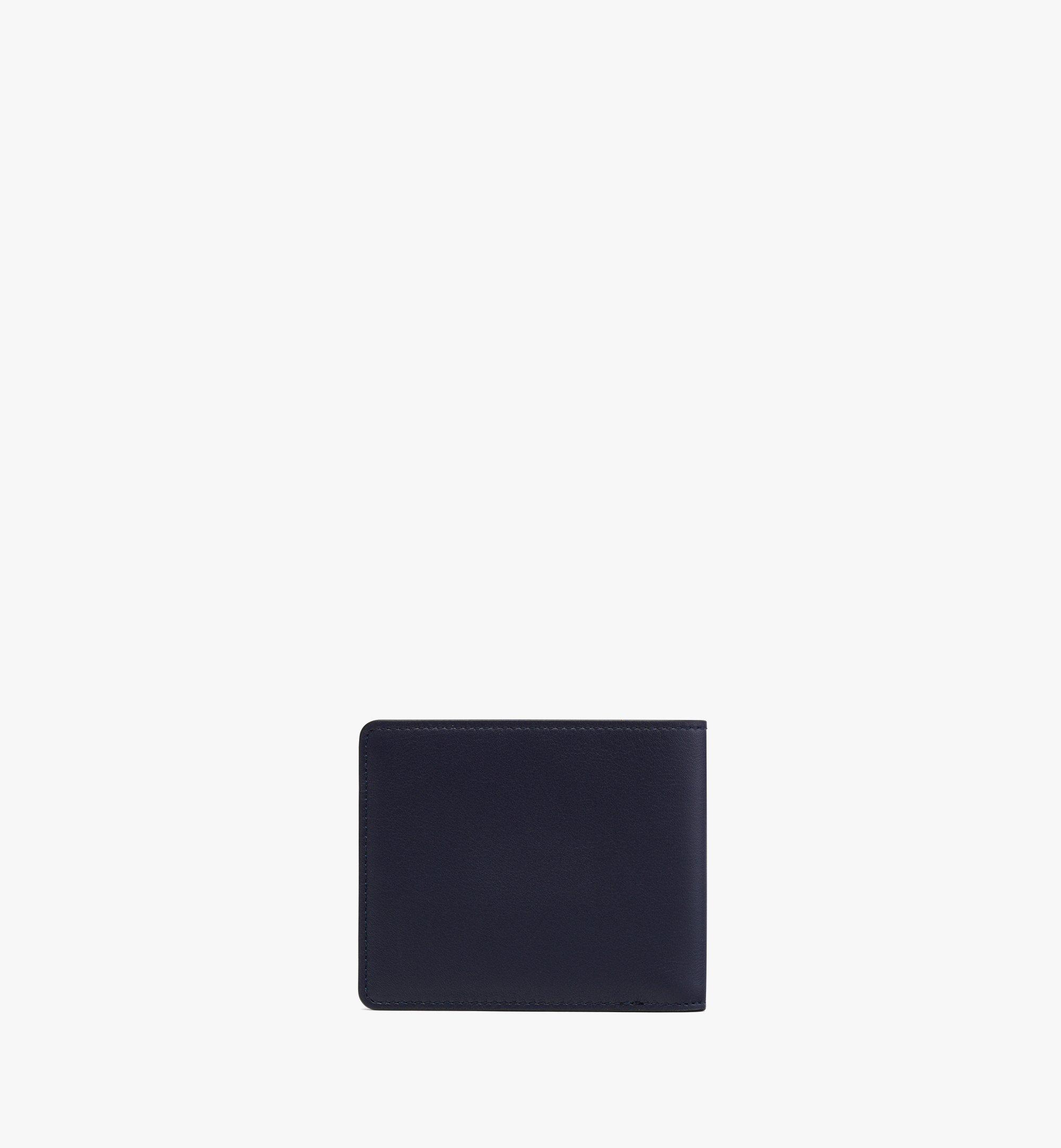 MCM Aren Bifold Wallet in Spanish Calf Leather Blue MXSDATA03V1001 Alternate View 2