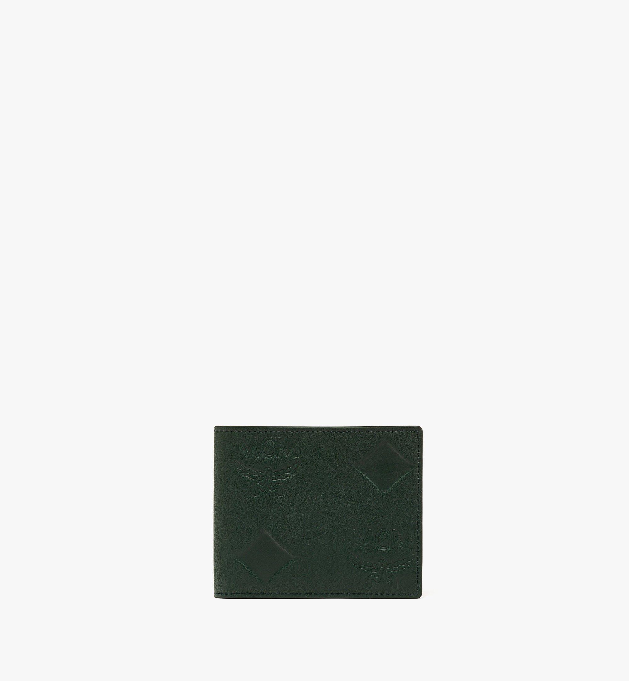 Small Aren Bifold Wallet in Maxi Monogram Leather Green | MCM ®US