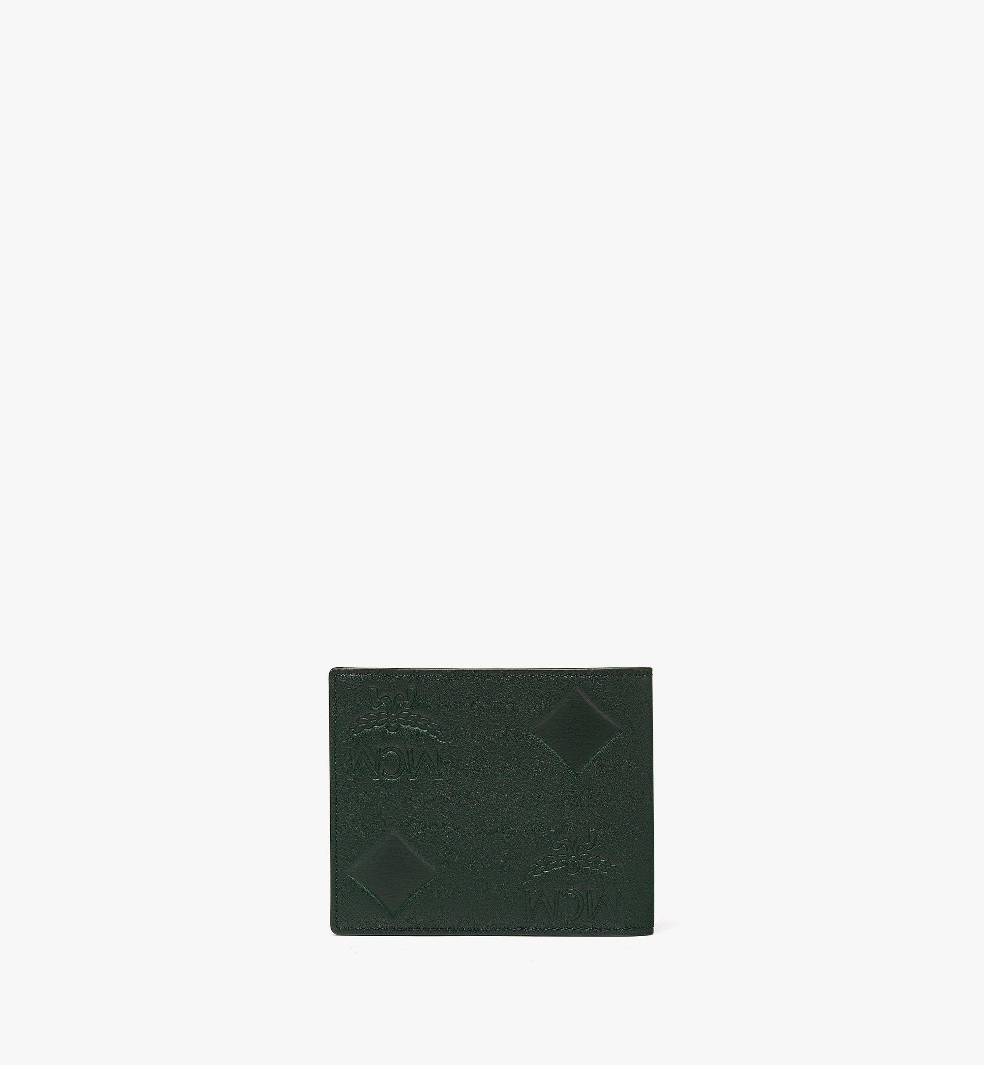 Small Aren Bifold Wallet in Maxi Monogram Leather Green | MCM ®US