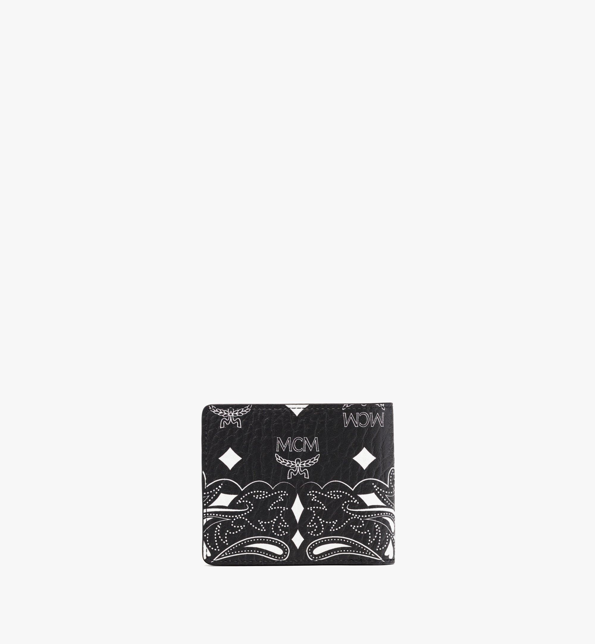 MCM Logo-Print Bifold Wallet - Black for Men