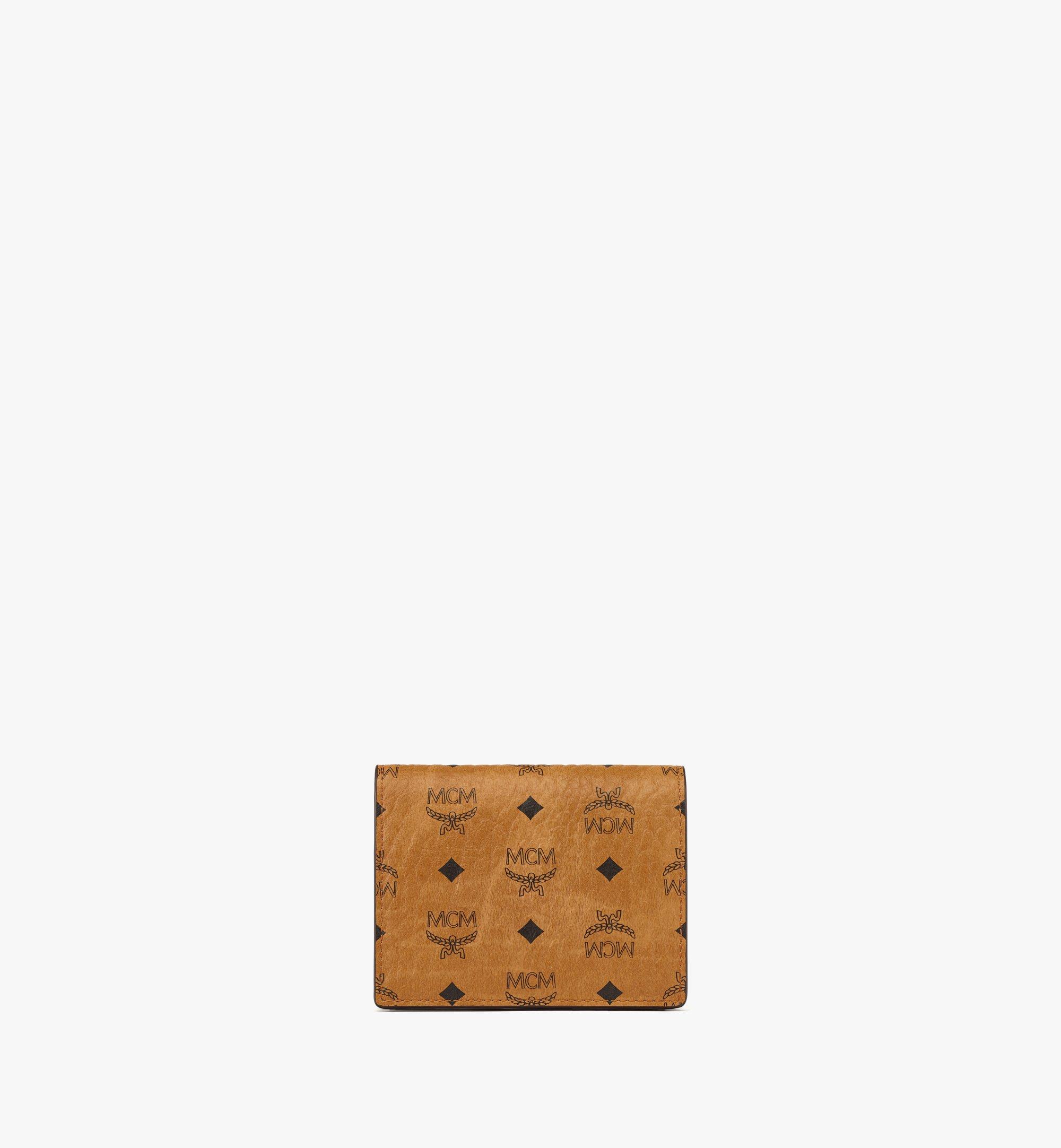 MCM Aren Snap Wallet with Coin Pocket in Visetos Cognac MXSDSTA02CO001 Alternate View 1