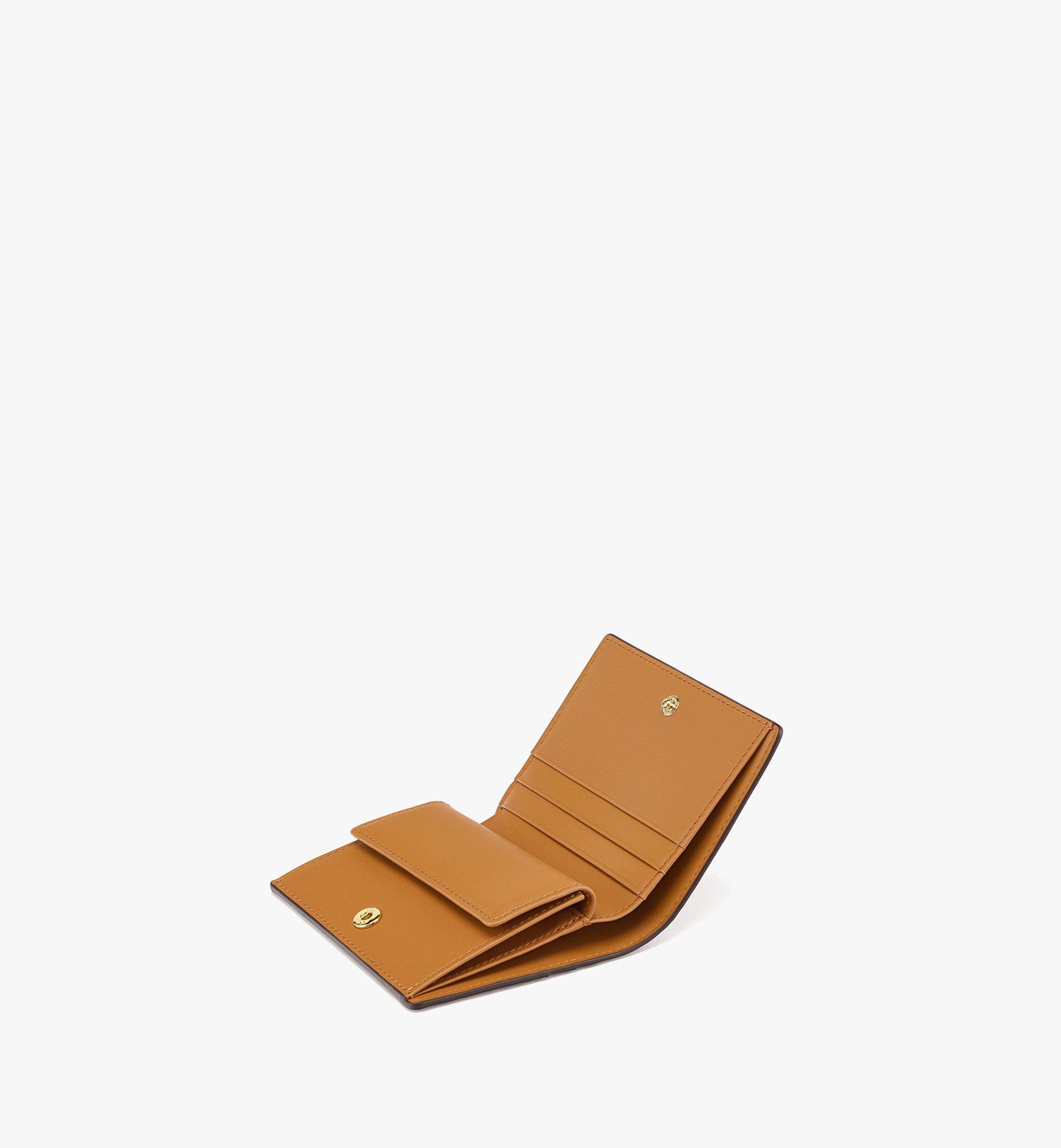 MCM Aren Snap Wallet with Coin Pocket in Visetos Cognac MXSDSTA02CO001 Alternate View 1