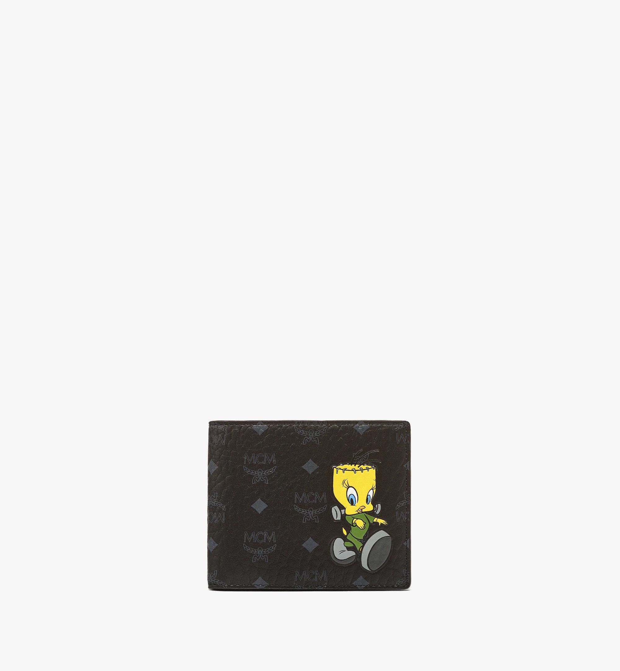 MCM Looney Tunes x MCM  Bifold Wallet in Visetos Black MXSDSTA03BK001 Alternate View 1