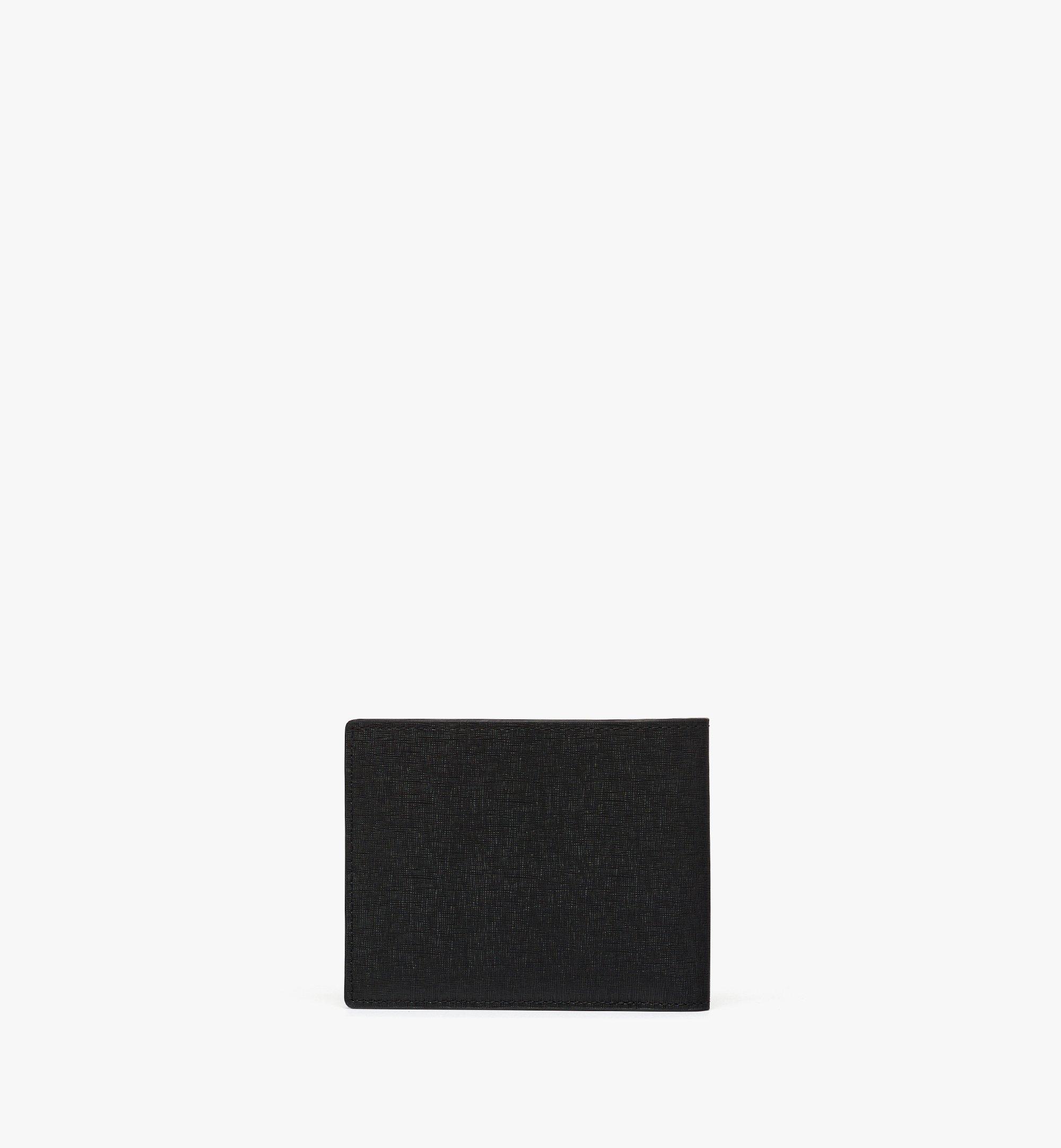 MCM Himmel Bifold Wallet w/ Card Case in Embossed Leather Black MXSEAAC02BK001 Alternate View 2