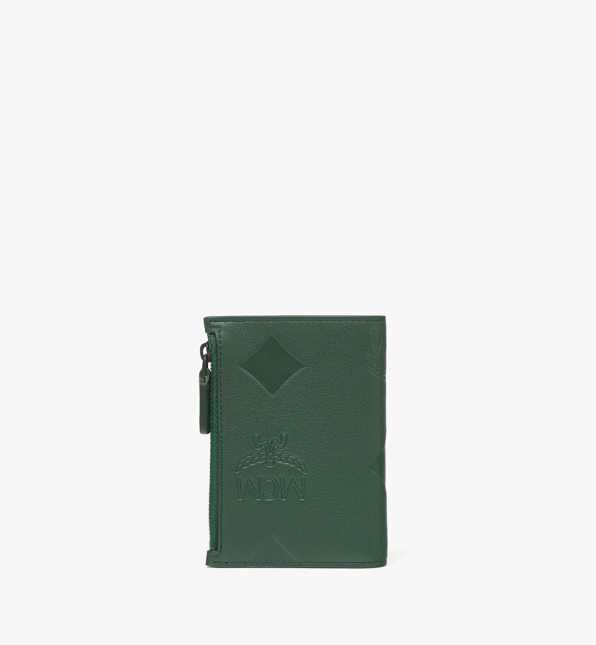 MCM Aren スナップウォレット - マキシモノグラムレザー Green MXSESTA01G0001 ほかの角度から見る 2