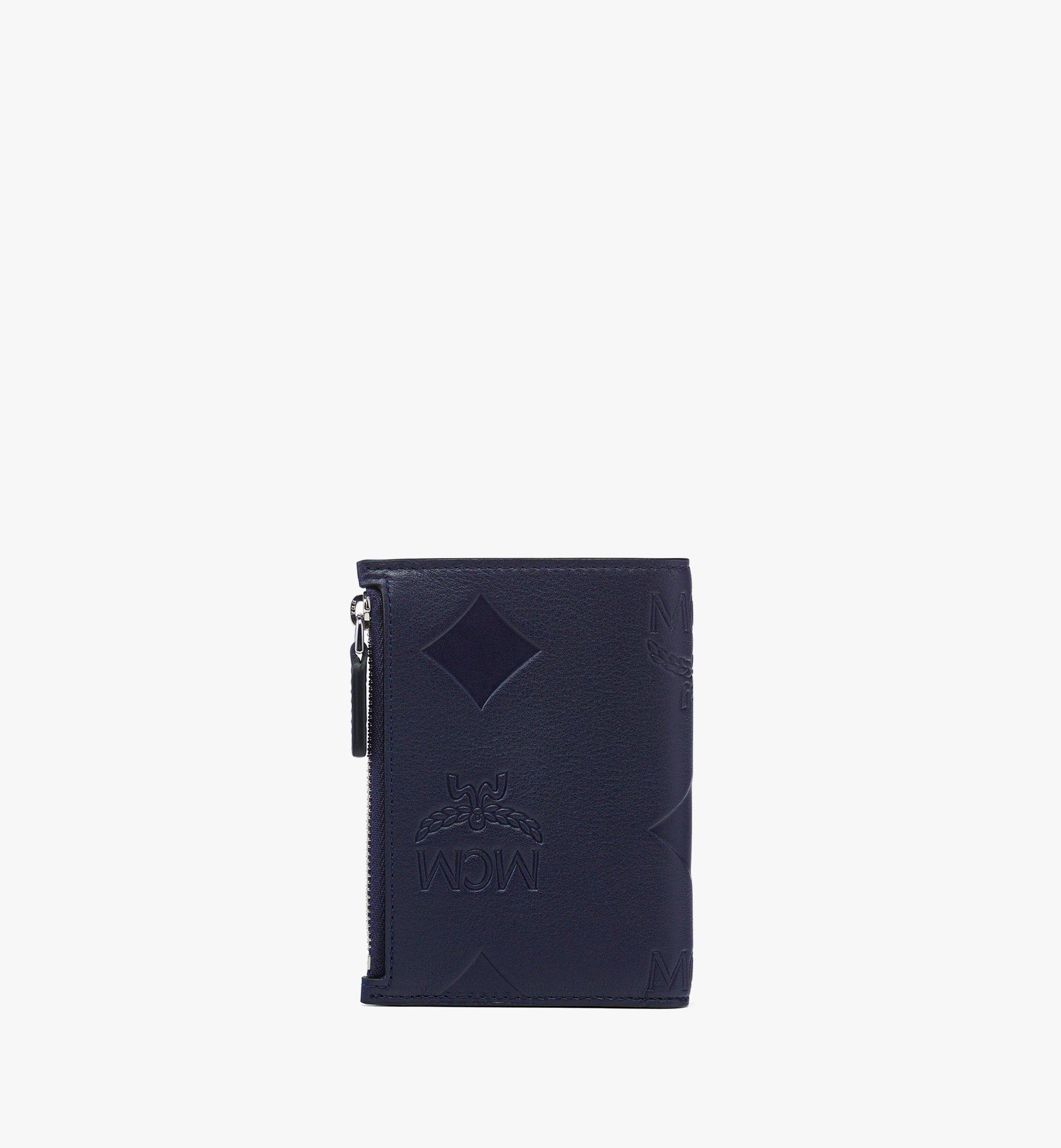 MCM Aren Snap Wallet in Maxi Monogram Leather Blue MXSESTA01VC001 Alternate View 2