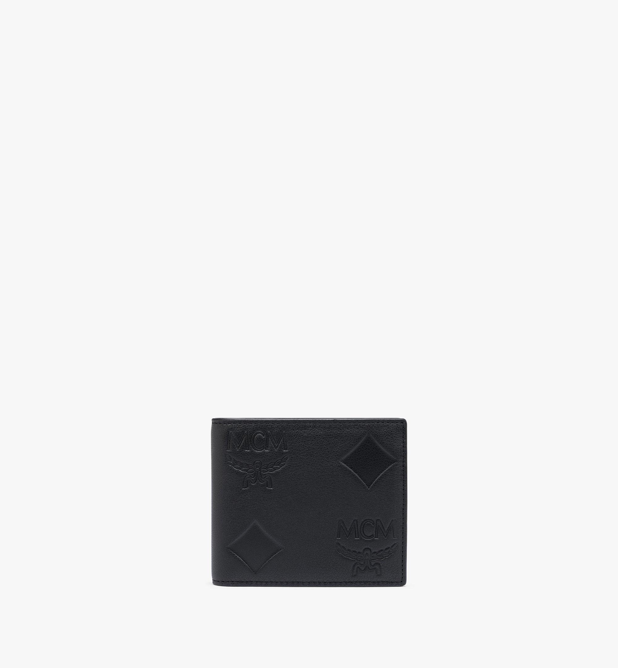 Small Aren Bifold Wallet in Maxi Monogram Leather Black MCM US