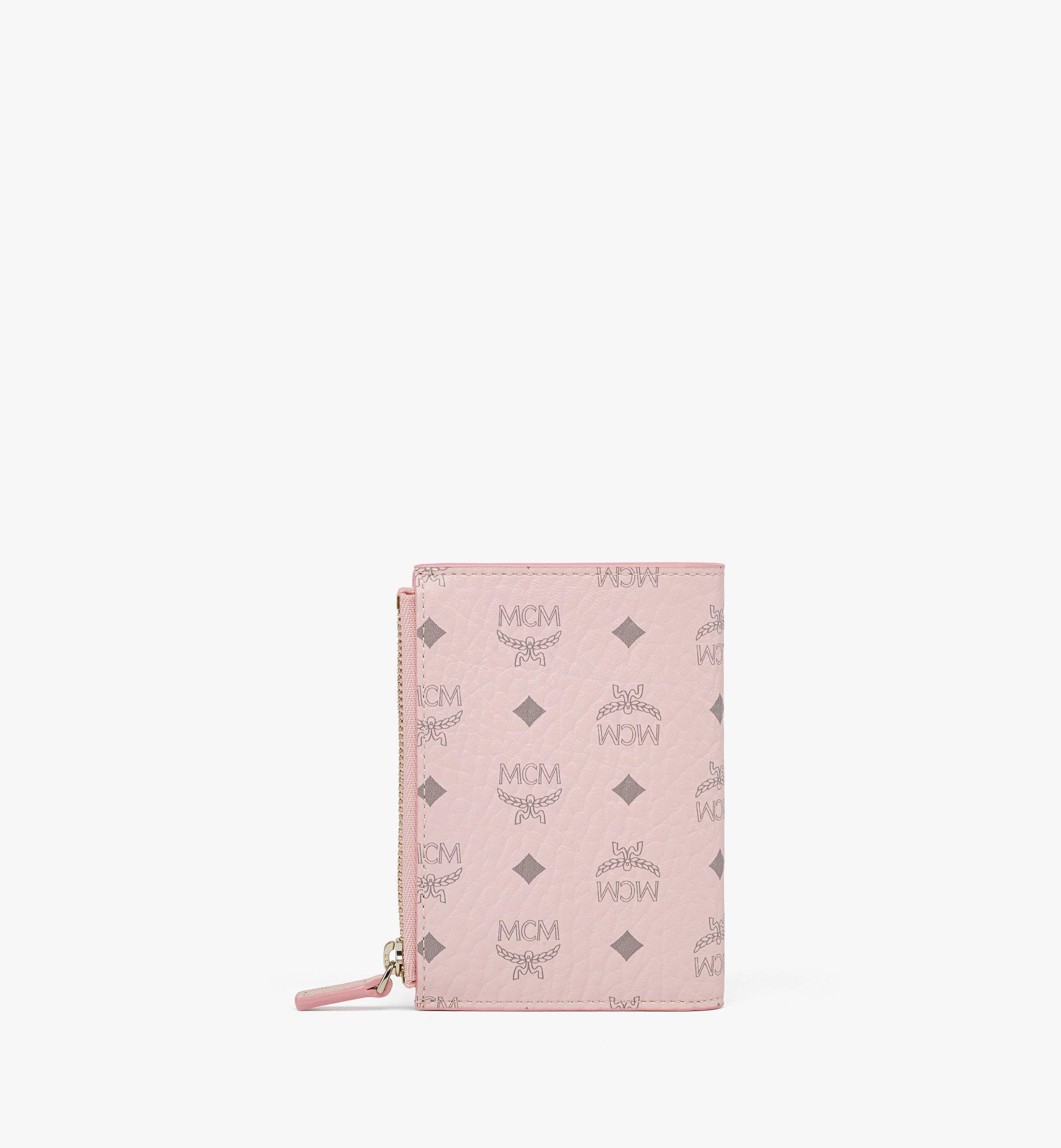 MCM MCM x HELLO KITTY Bifold Zip Card Wallet in Visetos Pink MXSFSTA03QH001 Alternate View 2