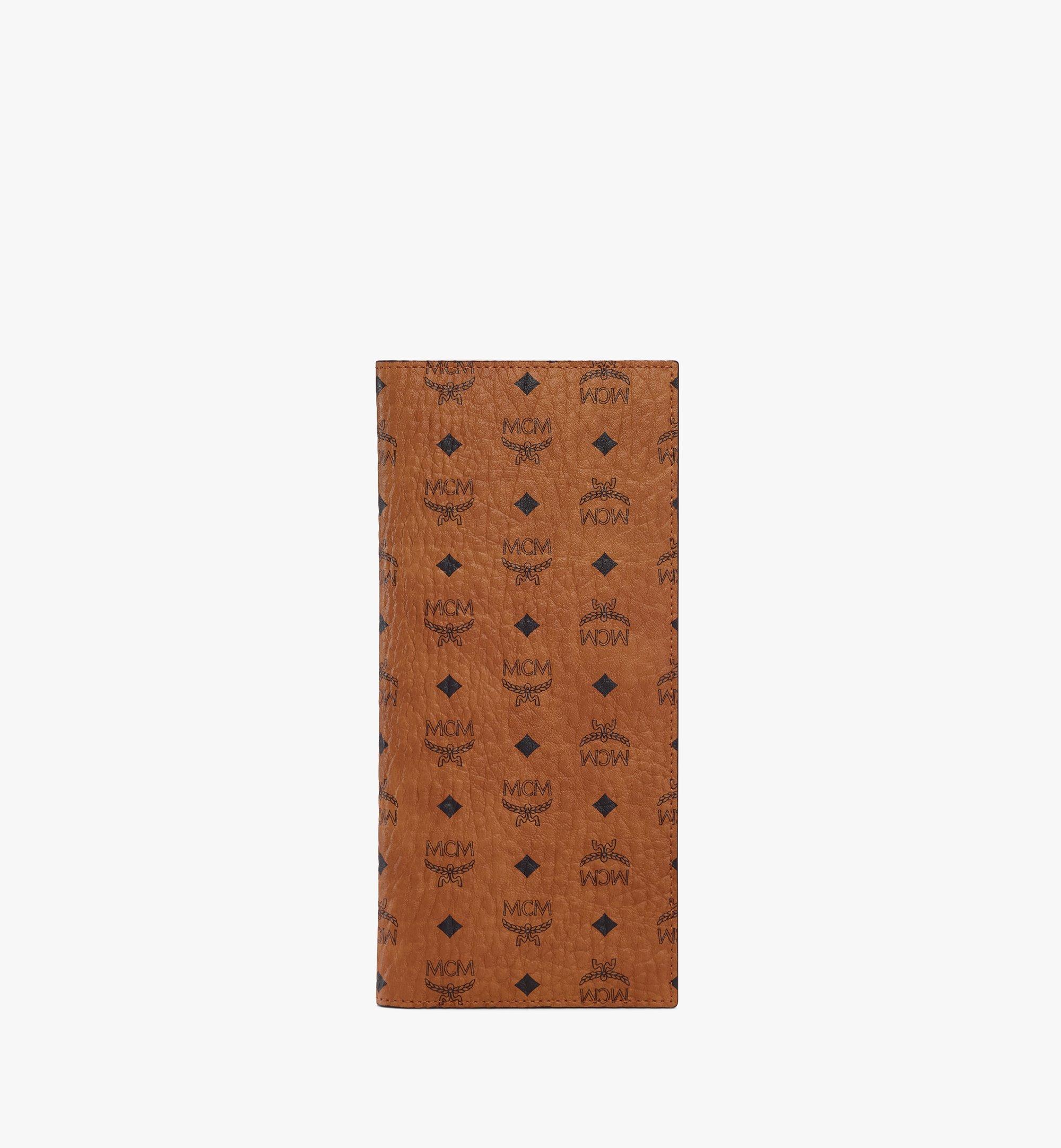 Mcm Visetos Original Key Wallet in Cognac