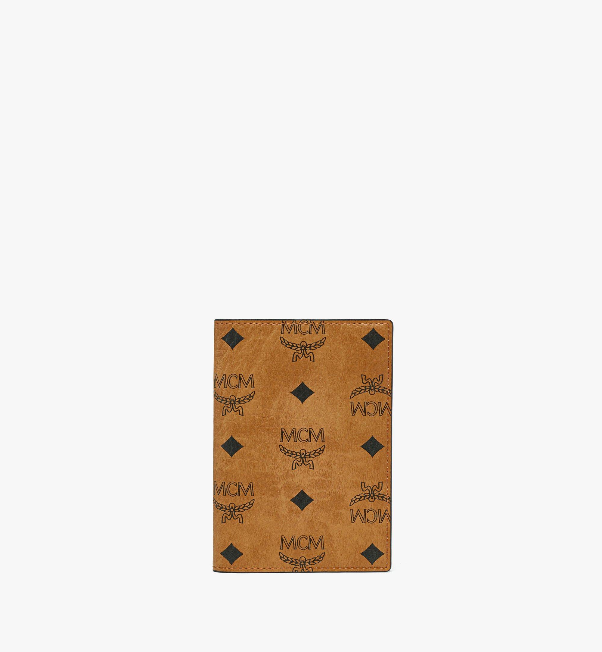 MCM Ottomar Passport Holder in Visetos Cognac MXVESTT02CO001 Alternate View 1