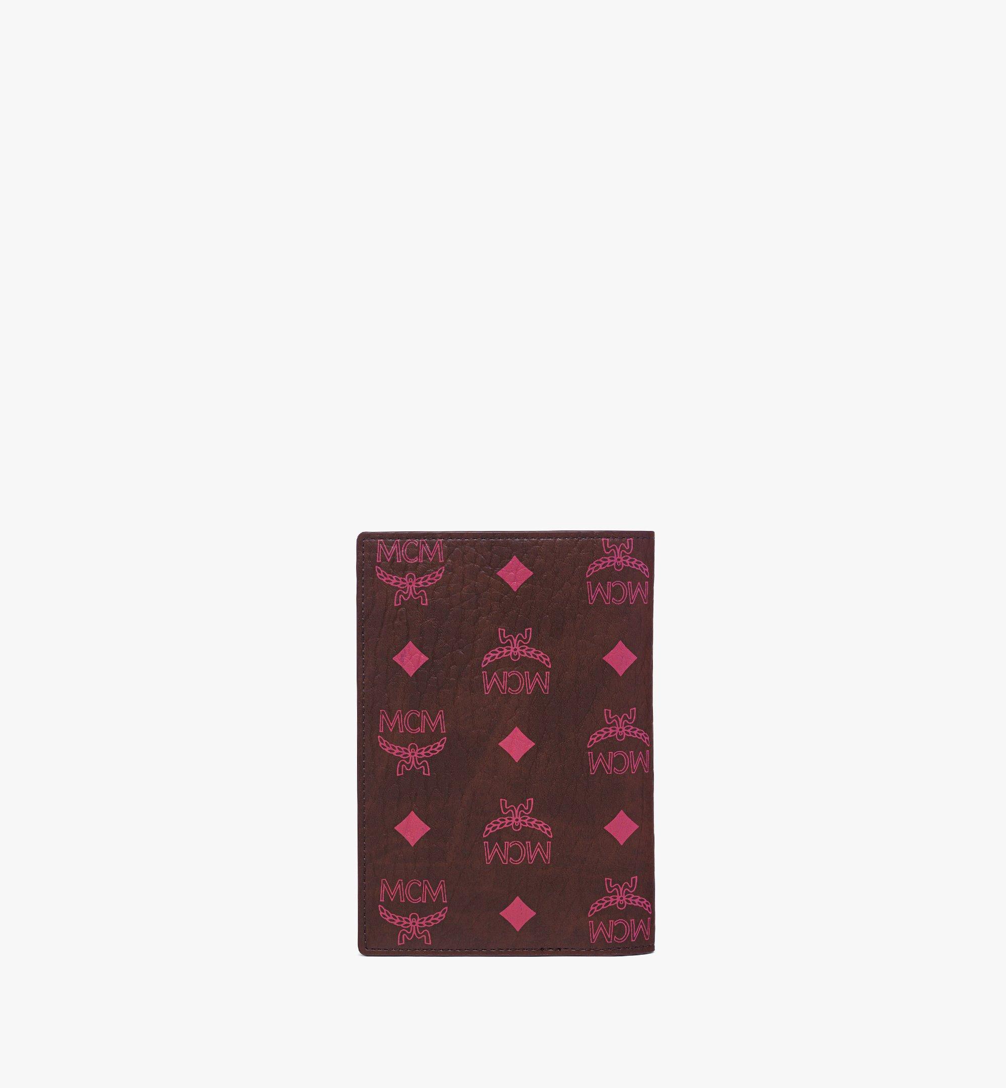 MCM Ottomar Passport Holder in Visetos Brown MXVFATT014B001 Alternate View 2