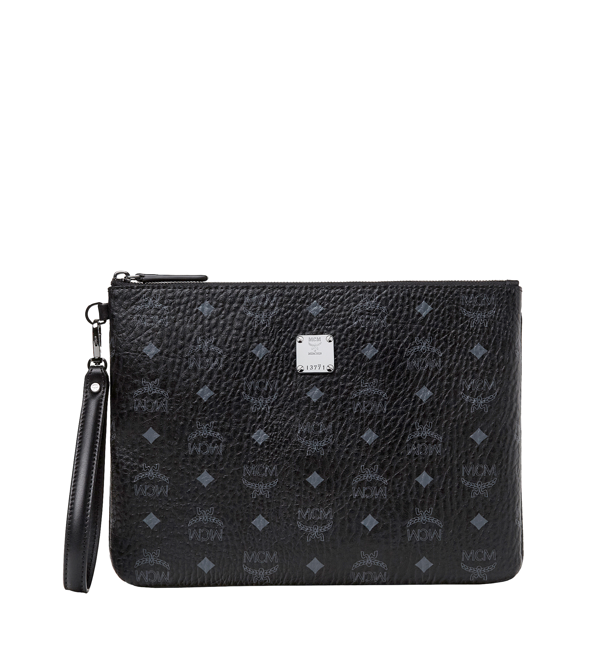 mcm black wristlet