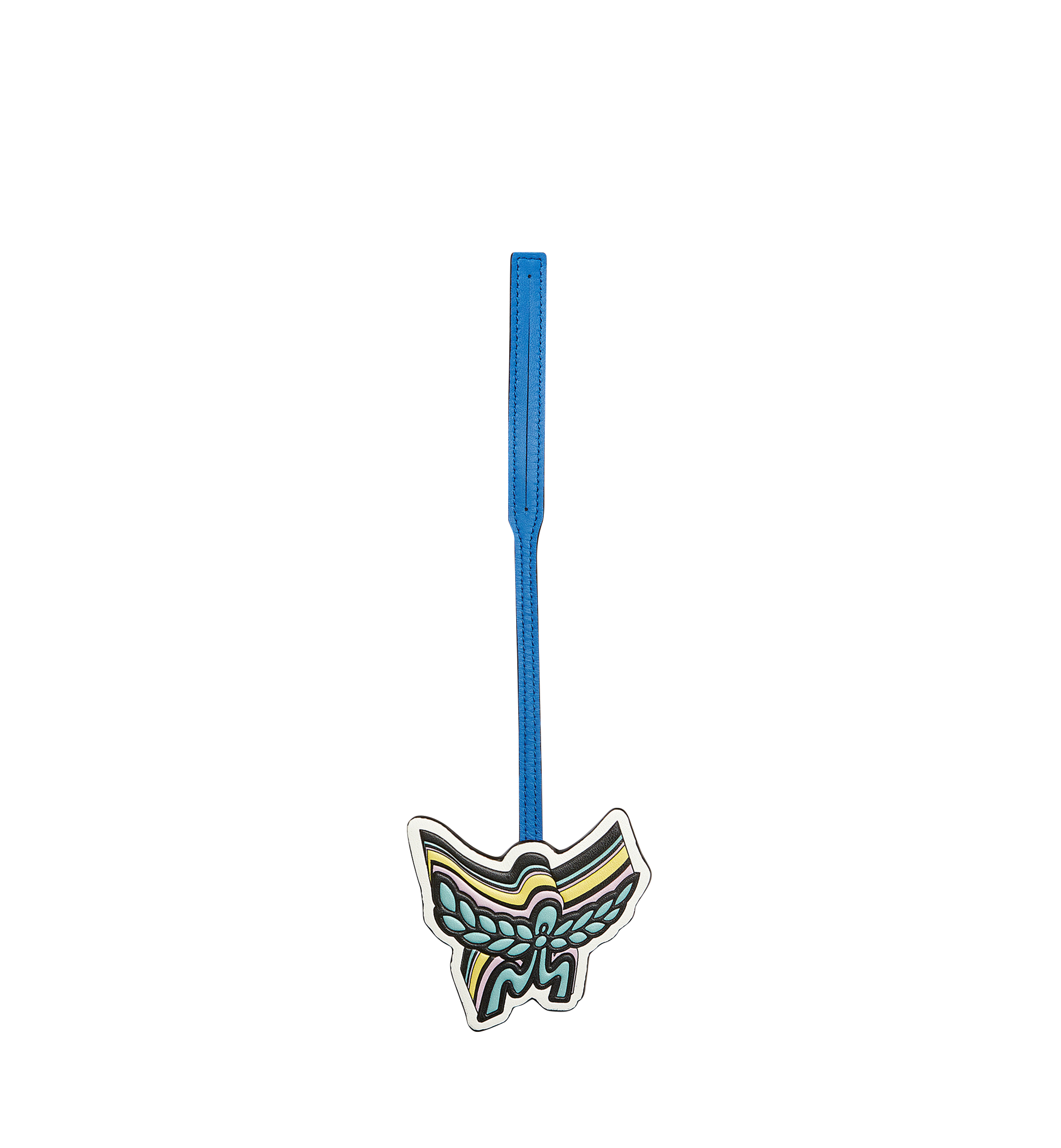 MCM Victory Laurel Charm in Leather Blue MXZ8SXL89HT001 Alternate View 2