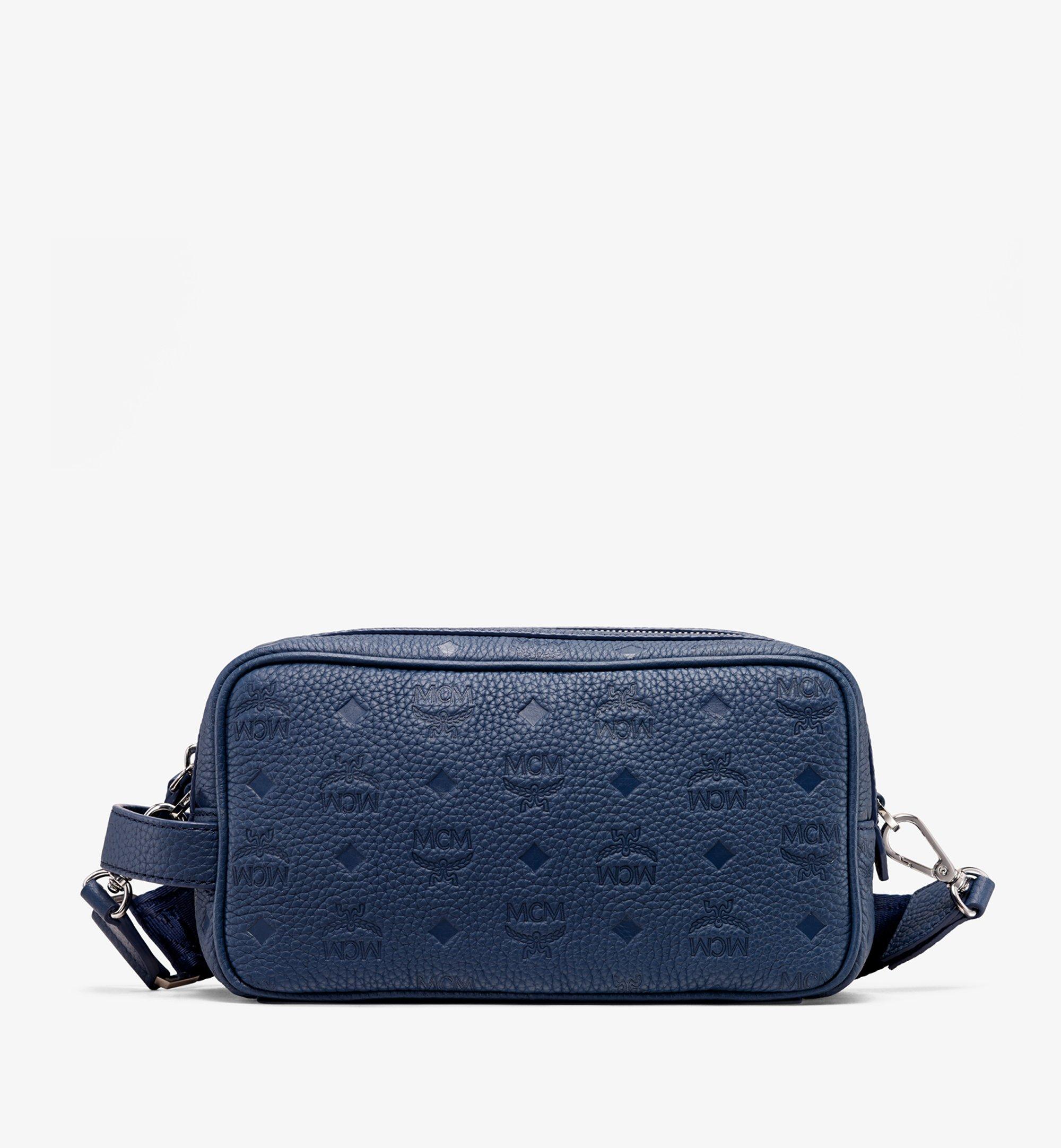 navy blue mcm bag