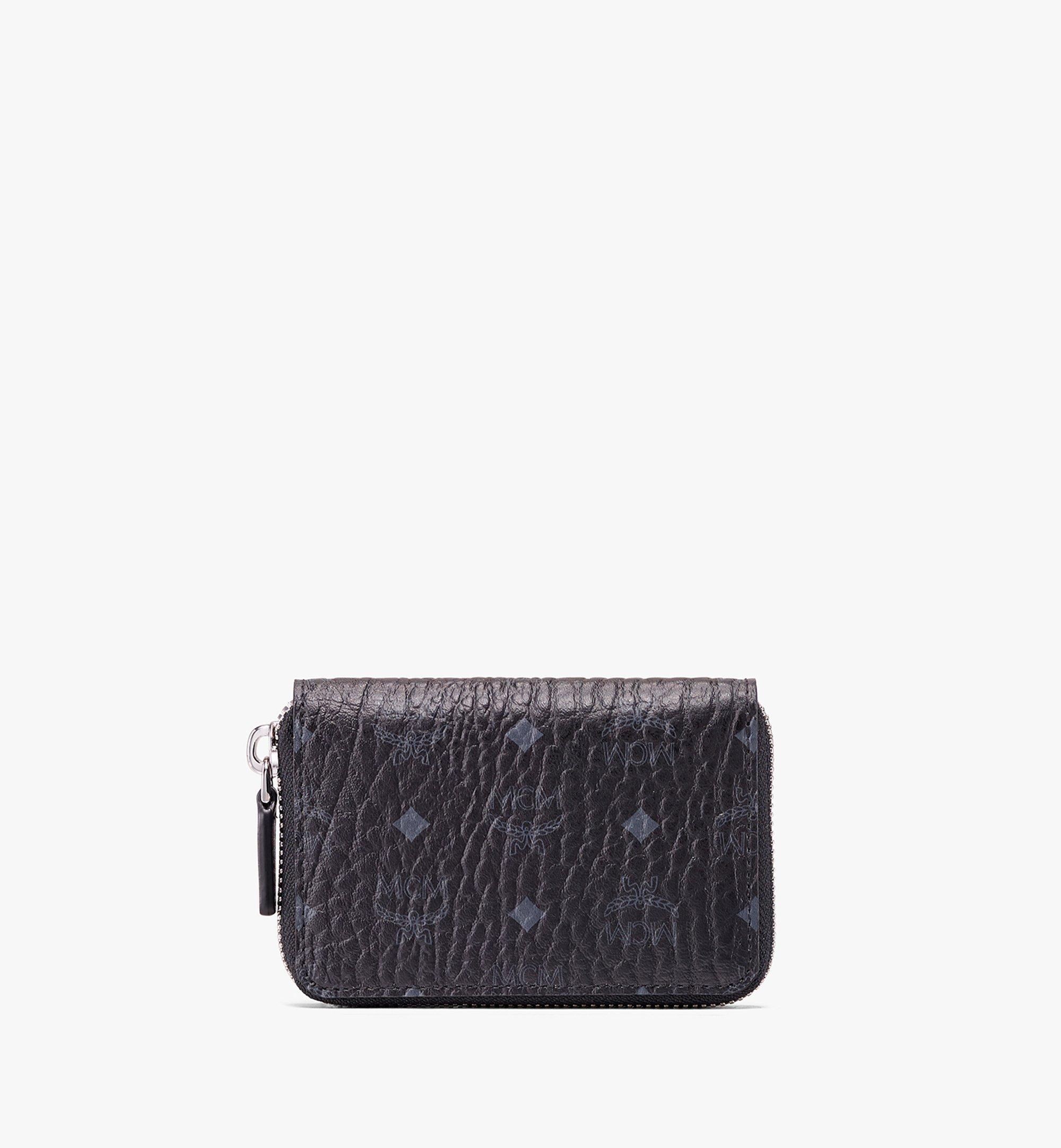 MCM Zip Wallet in Visetos Black MXZ9AVI57BK001 Alternate View 1