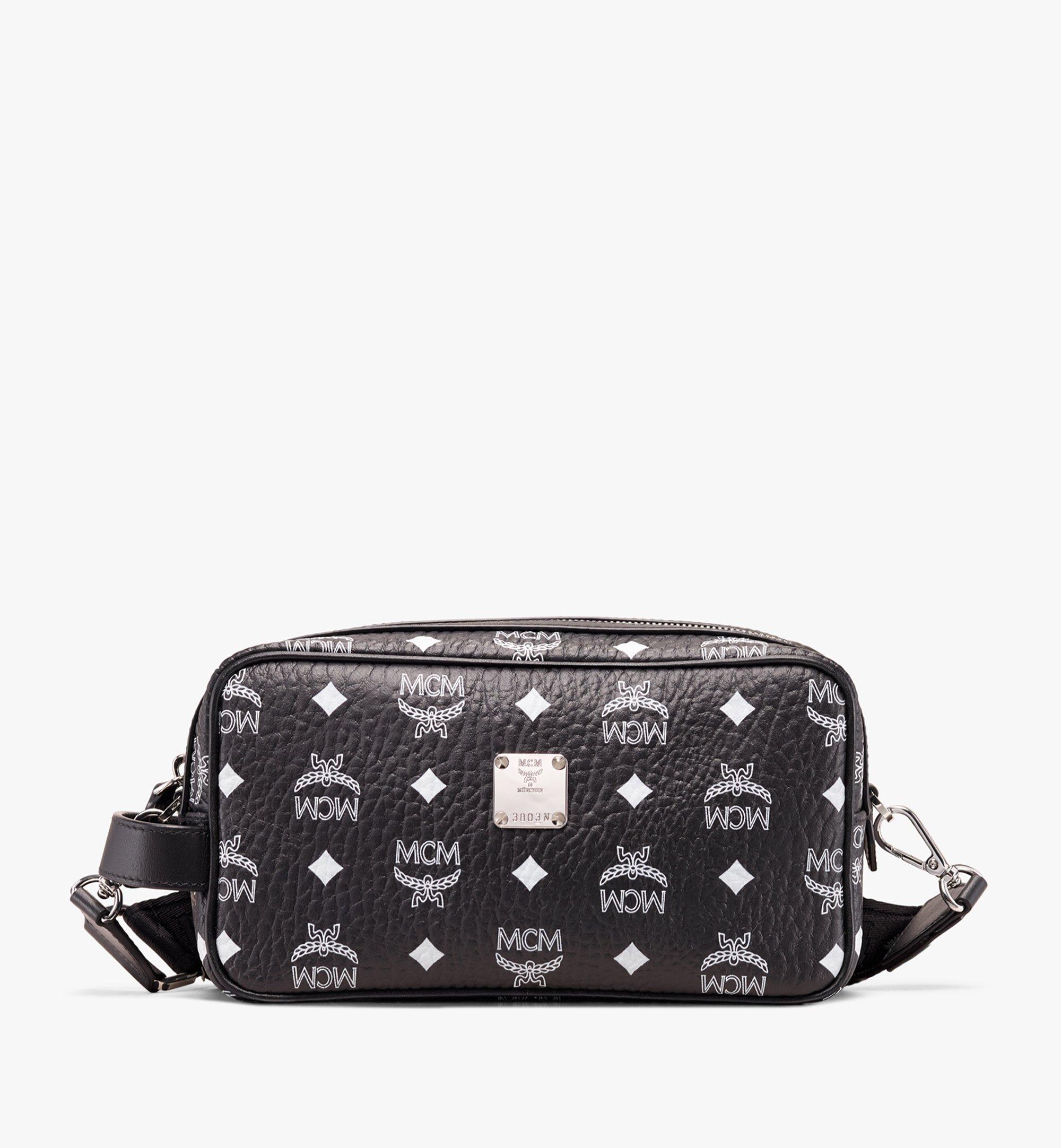 black and white mcm bag