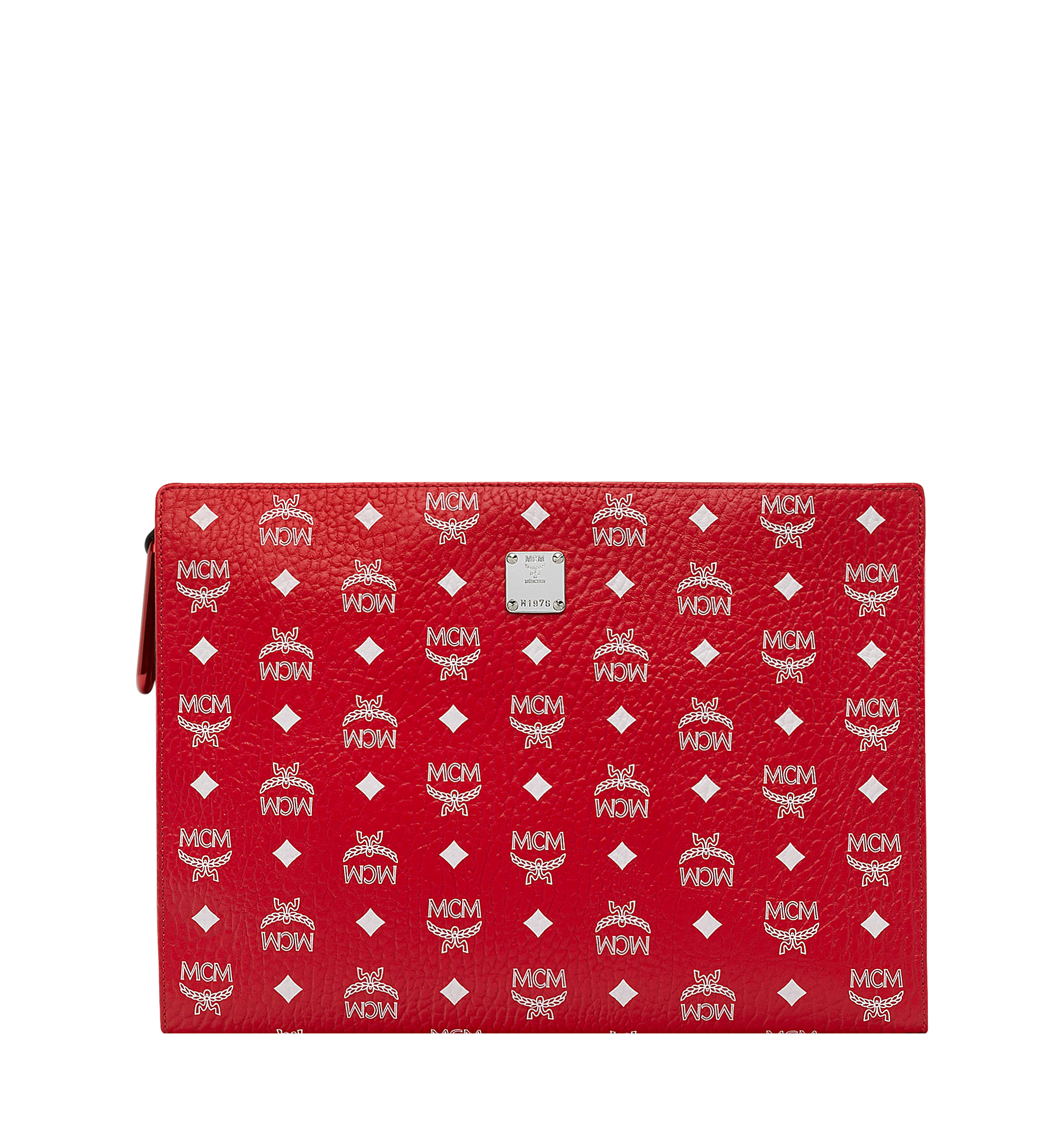 red mcm clutch