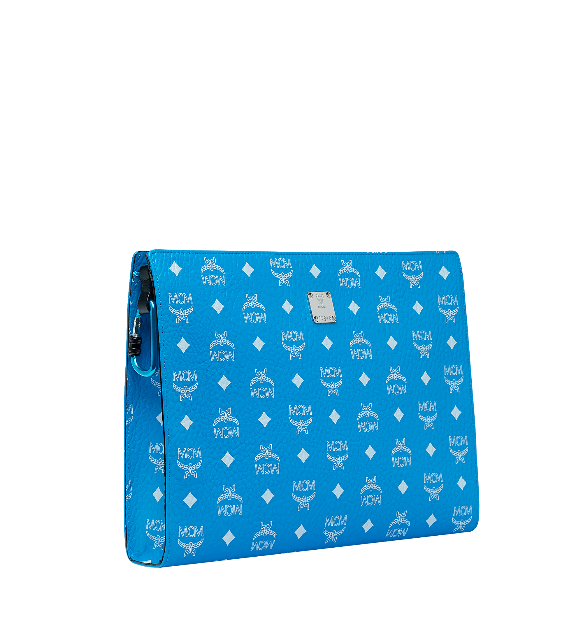 blue mcm purse