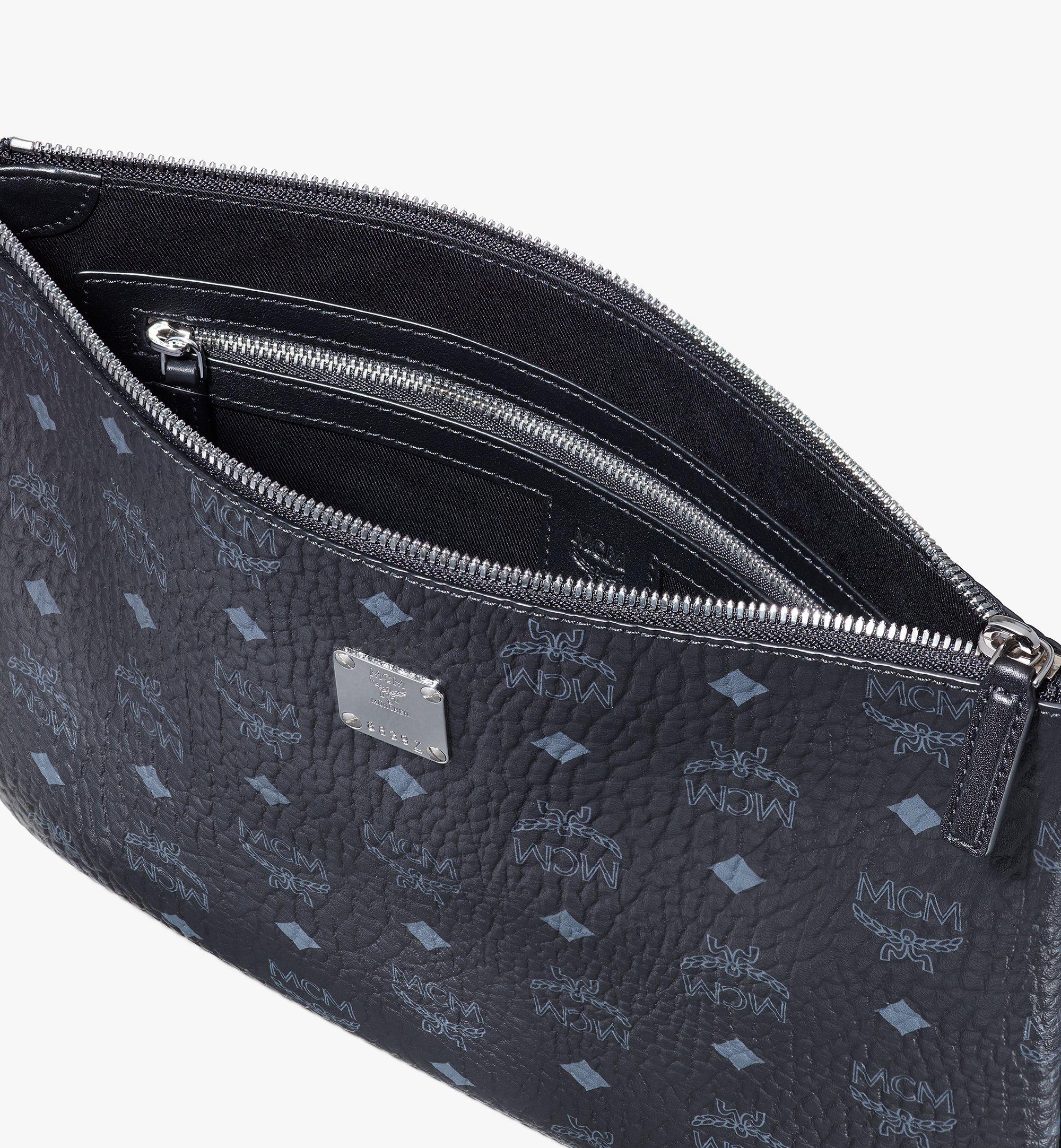 Mcm wristlet zip pouch in visetos sale