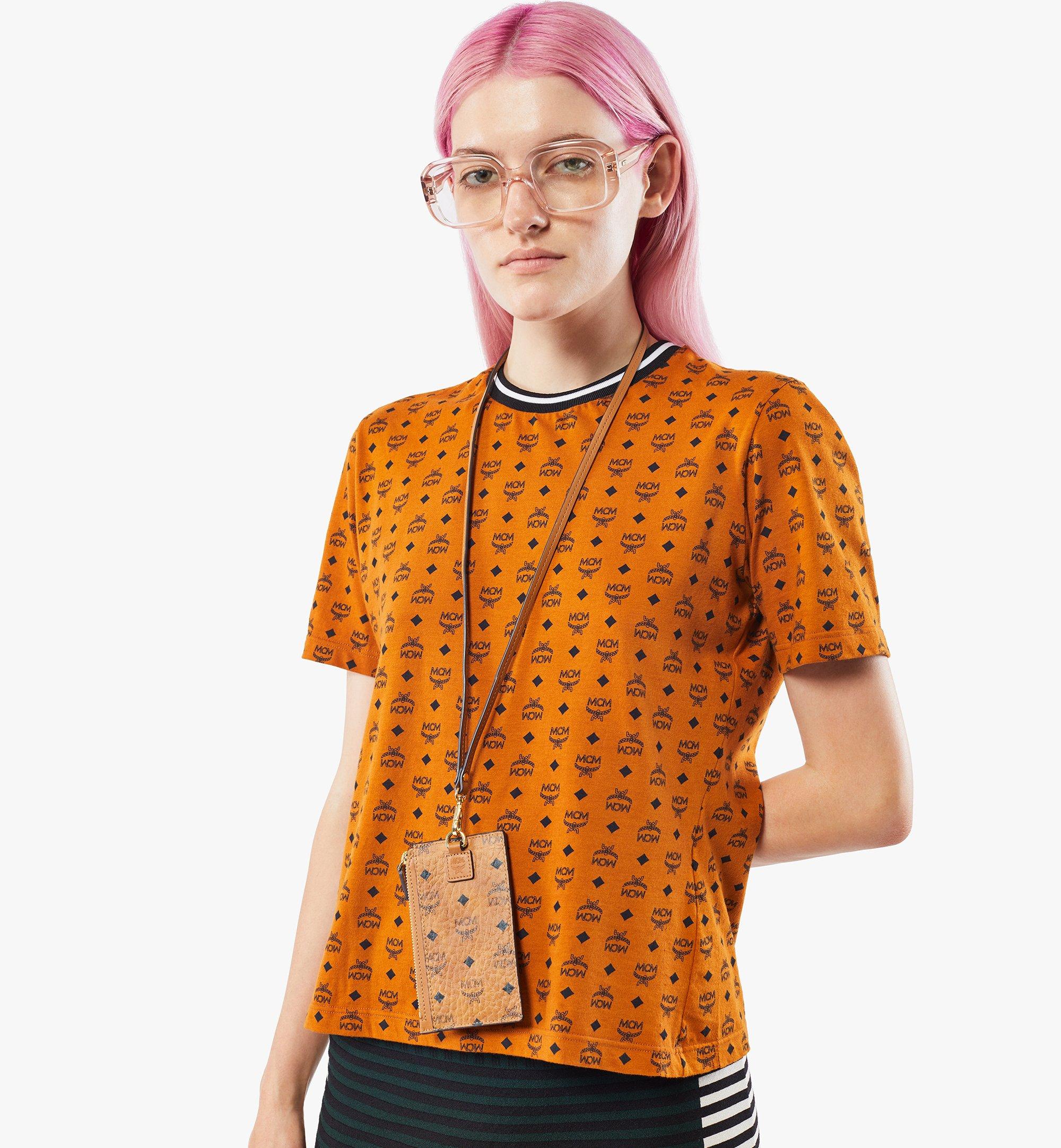 One Size Lanyard Card Holder in Visetos Original Cognac MCM ®DE