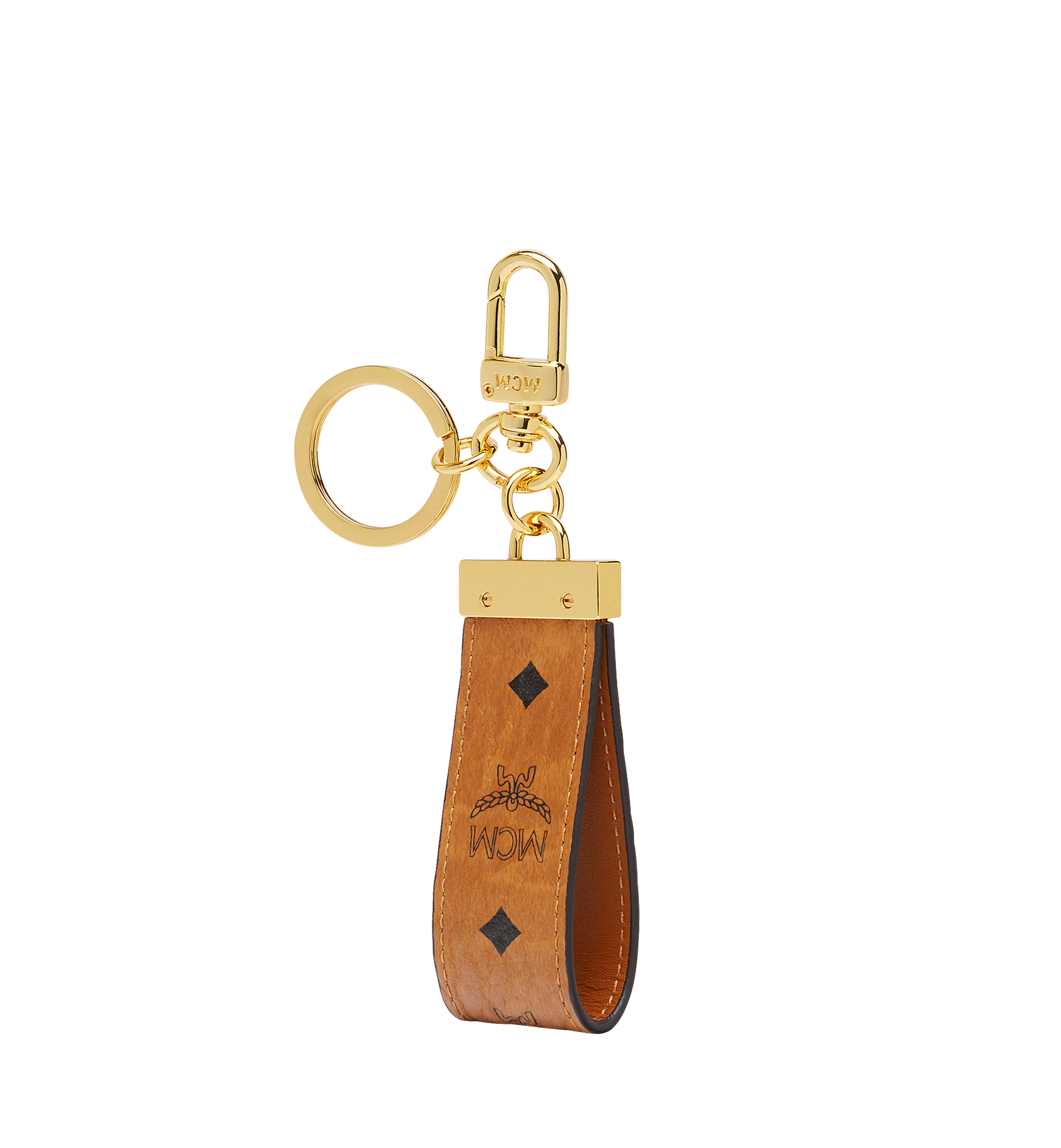 One Size Key Pouch in Visetos Original Cognac