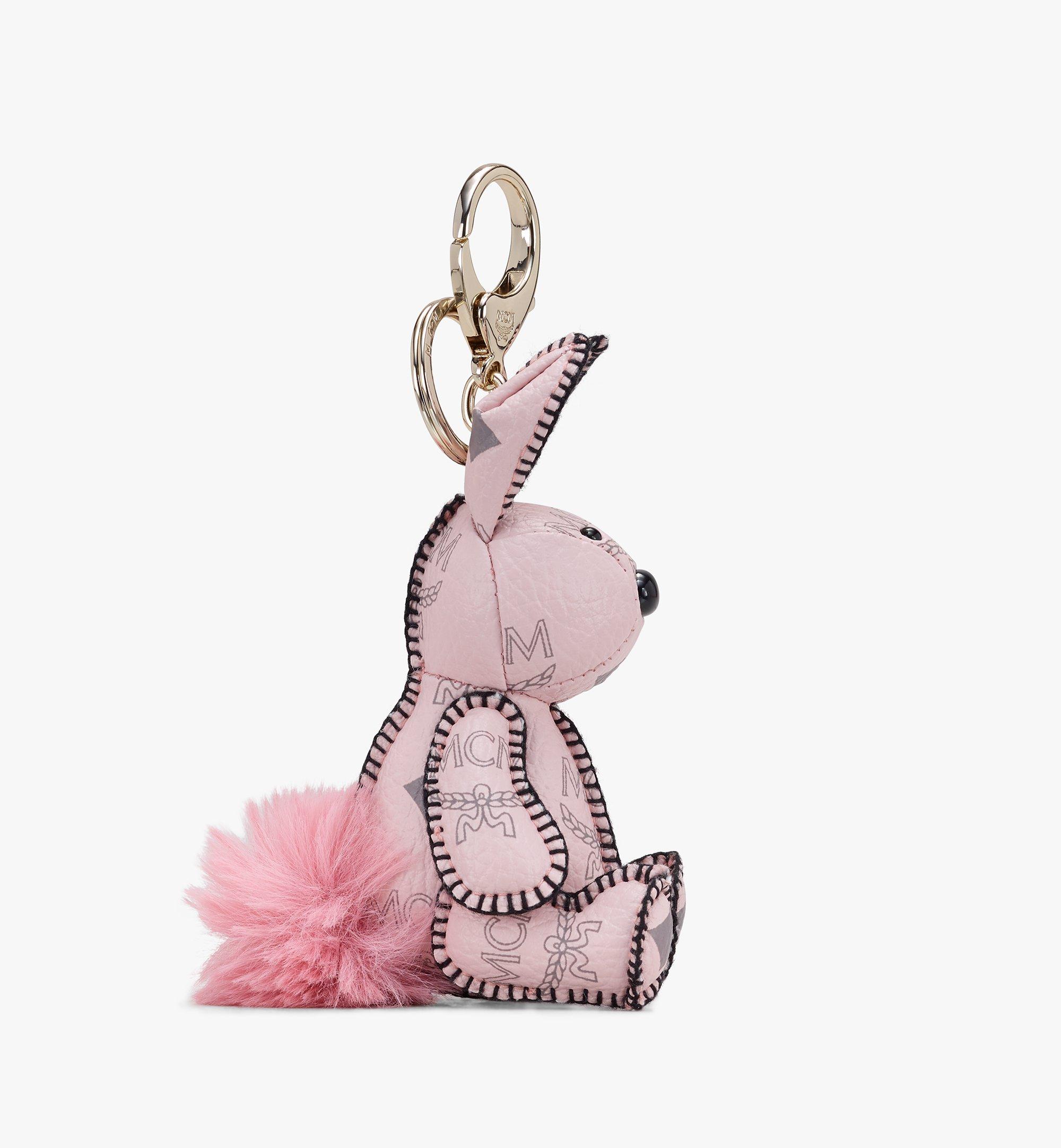 MCM MCM Park Rabbit Charm in Visetos Pink MXZAAVI16QH001 Alternate View 1