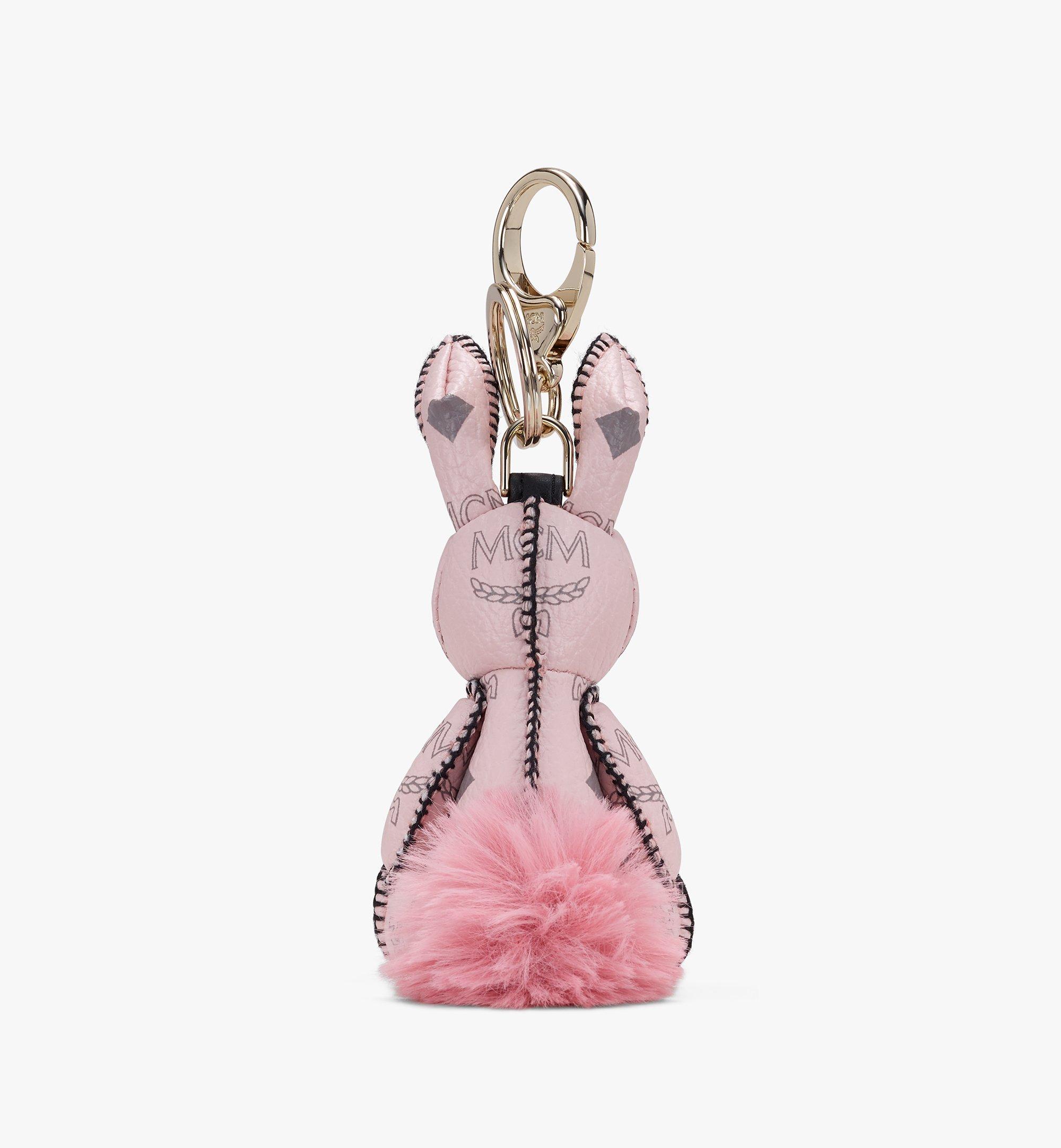 MCM MCM Park Rabbit Charm in Visetos Pink MXZAAVI16QH001 Alternate View 2