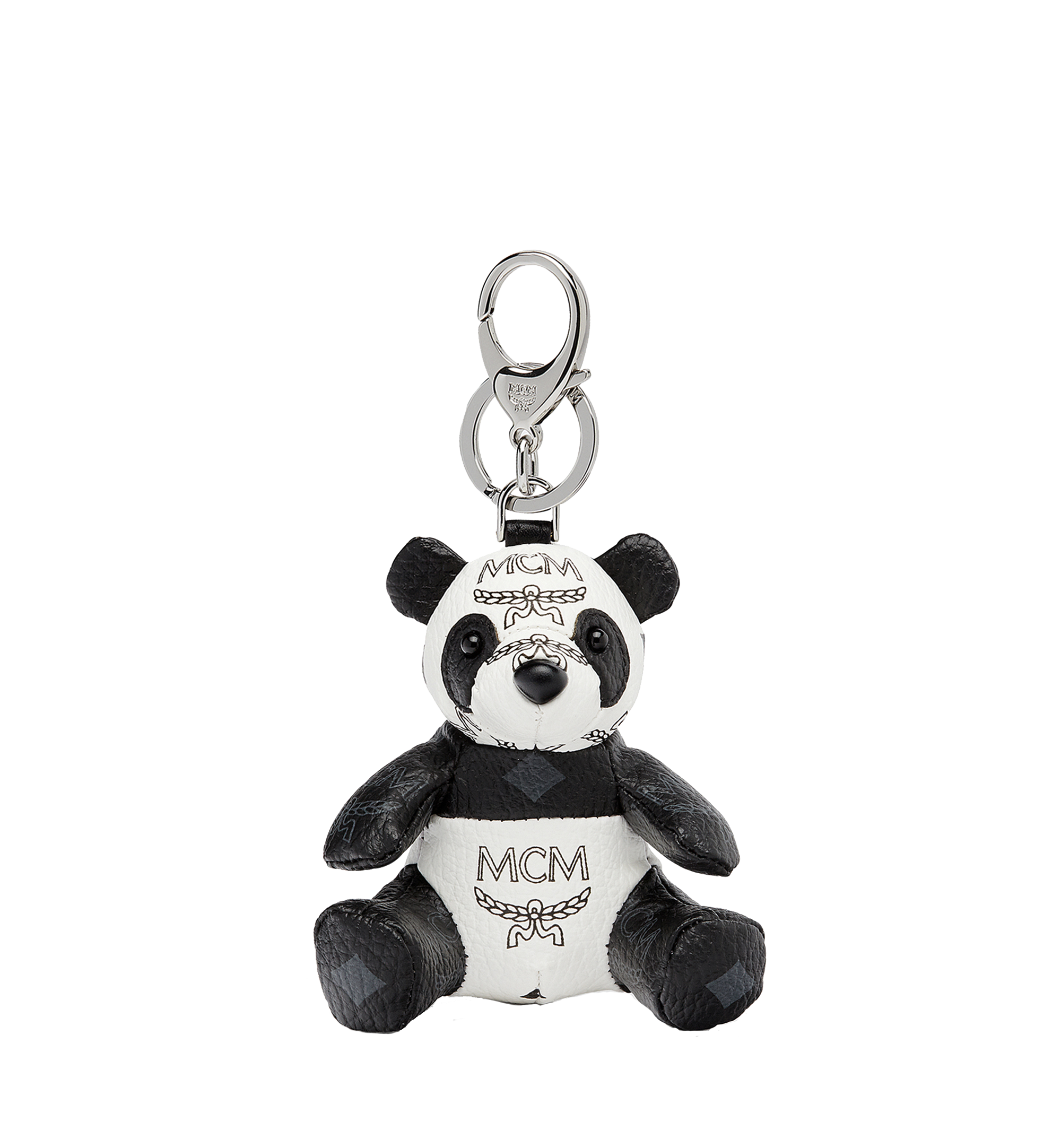 One Size Panda Animal Charm in Visetos White | MCM ®CN