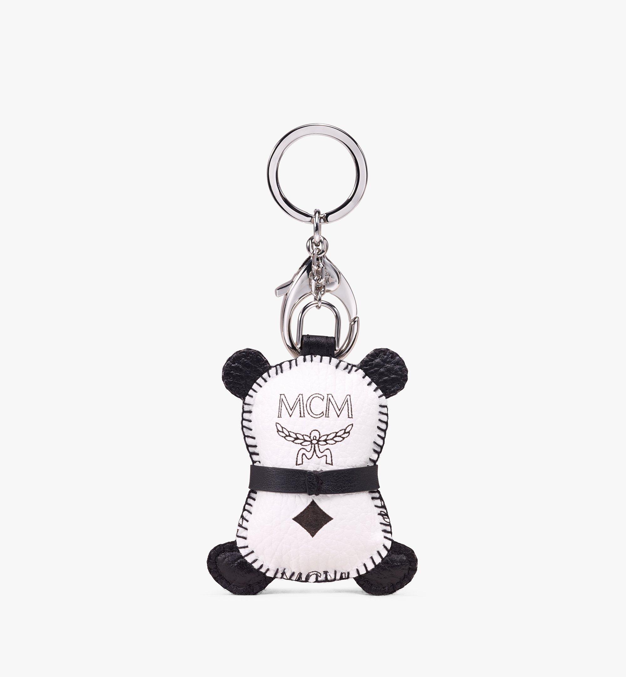 One Size MCM Park 2D Panda Charm in Visetos White | MCM ®CN