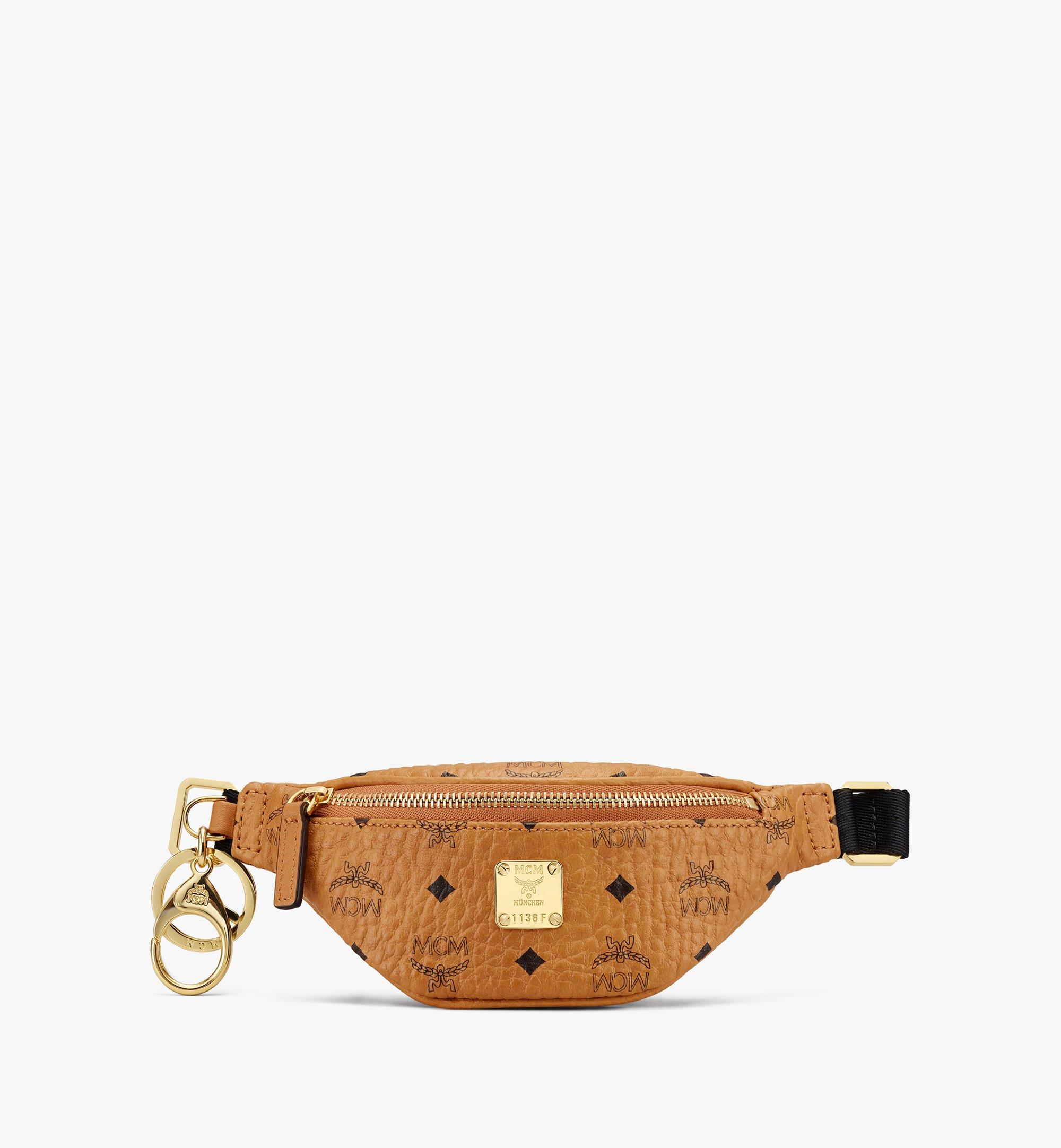 One Size Belt Bag Charm in Visetos Cognac | MCM® US