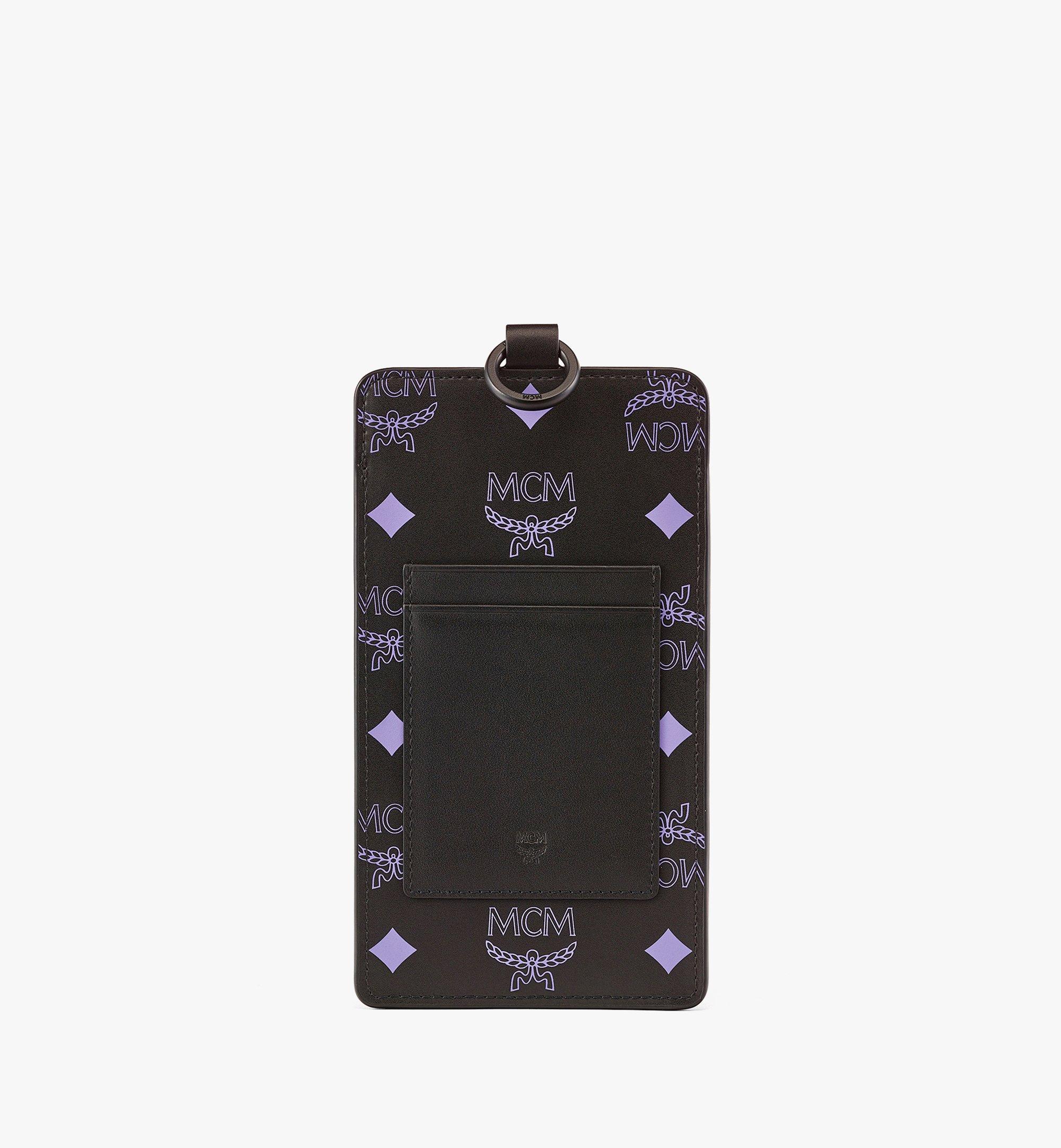 One Size Lanyard Phone Case in Color Splash Logo Leather Purple | MCM ®TH