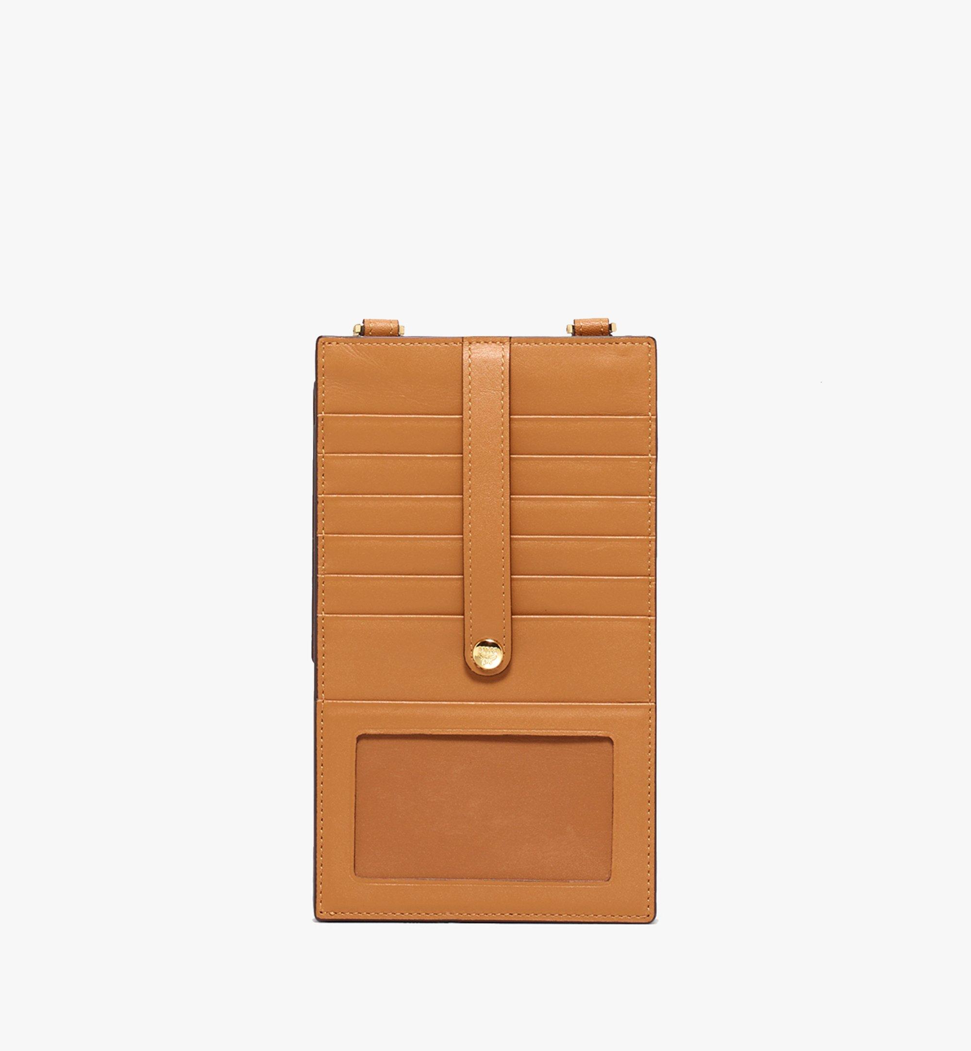 MCM Crossbody Phone Case in Visetos Original Cognac MXZBSVI15CO001 Alternate View 1
