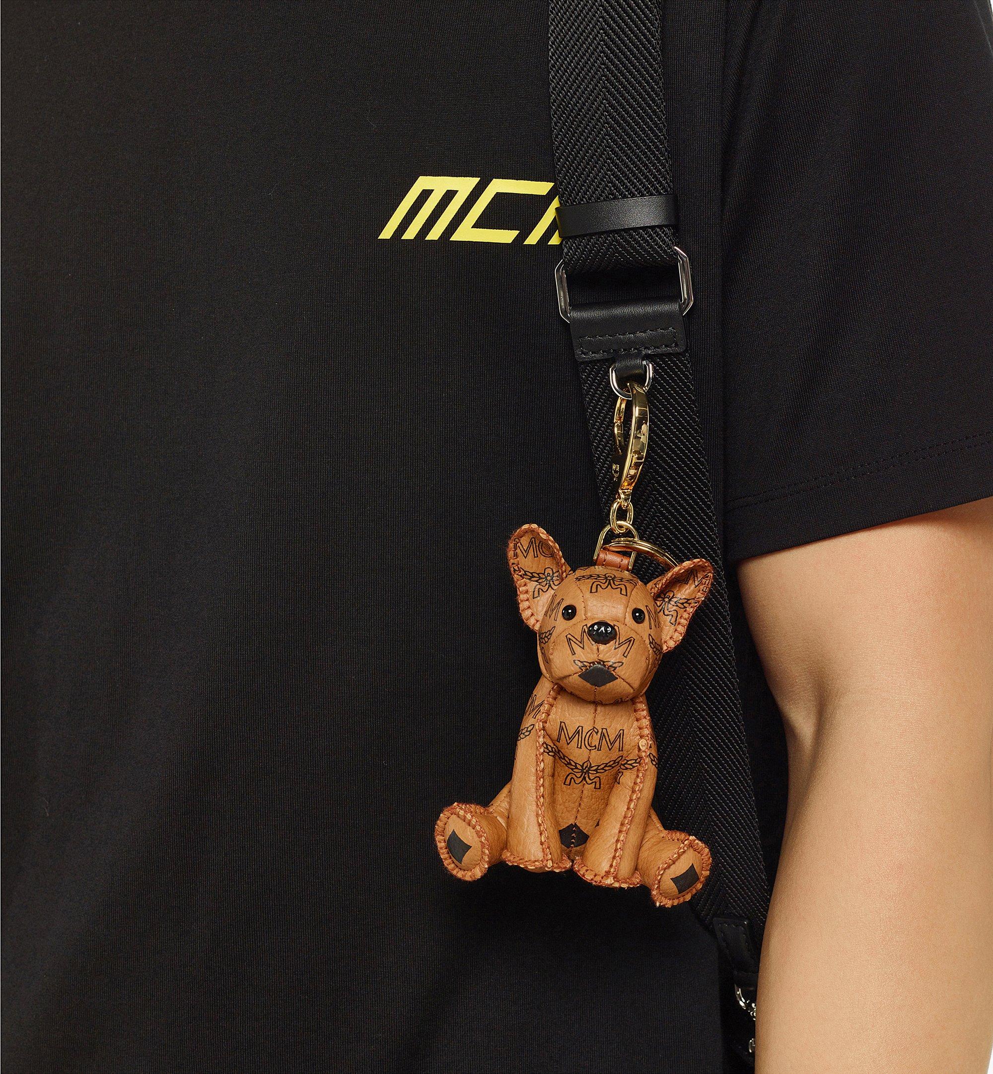 One Size Aren M Pup Charm in Visetos Cognac | MCM ®US