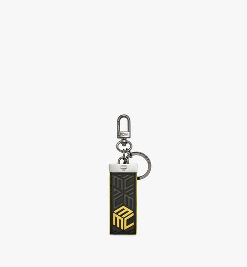 Key Ring in Cubic Monogram Leather