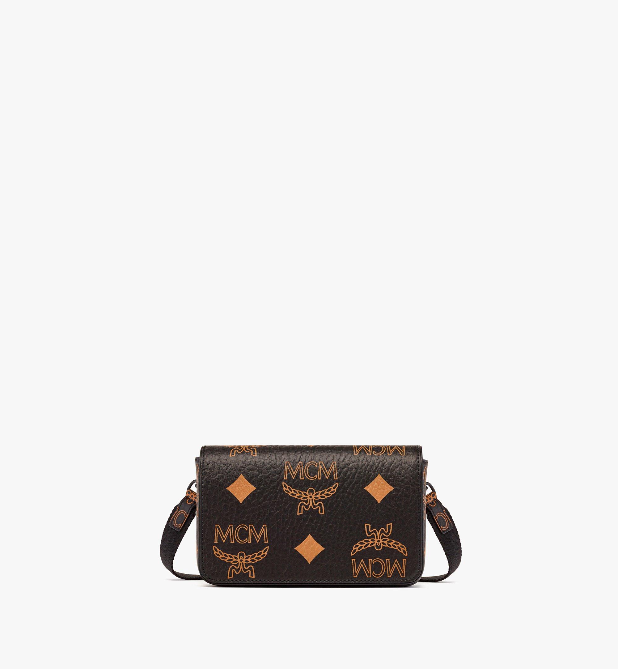 Mini Aren Crossbody Bag in Visetos Black