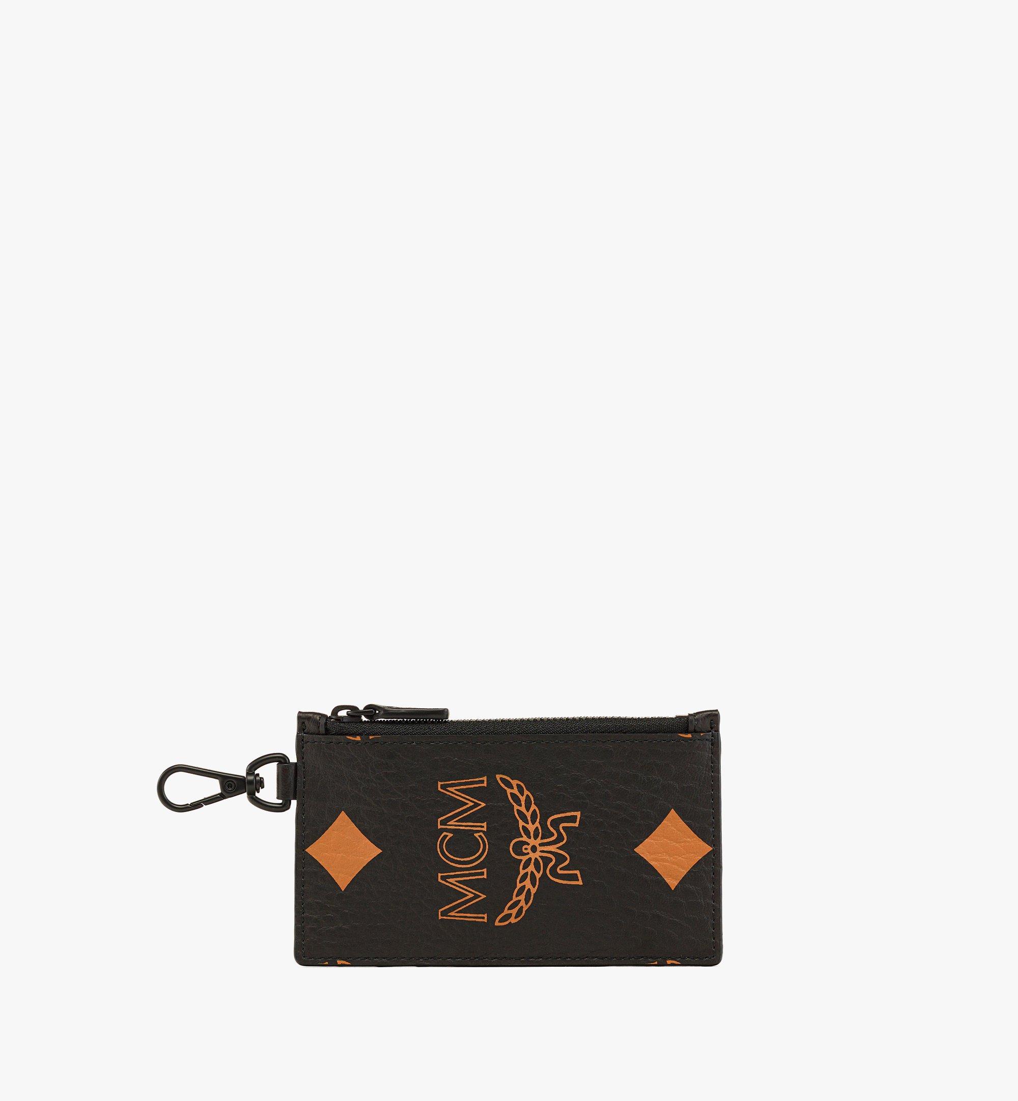 One Size Aren Lanyard Card Case in Maxi Visetos Black | MCM ®NZ