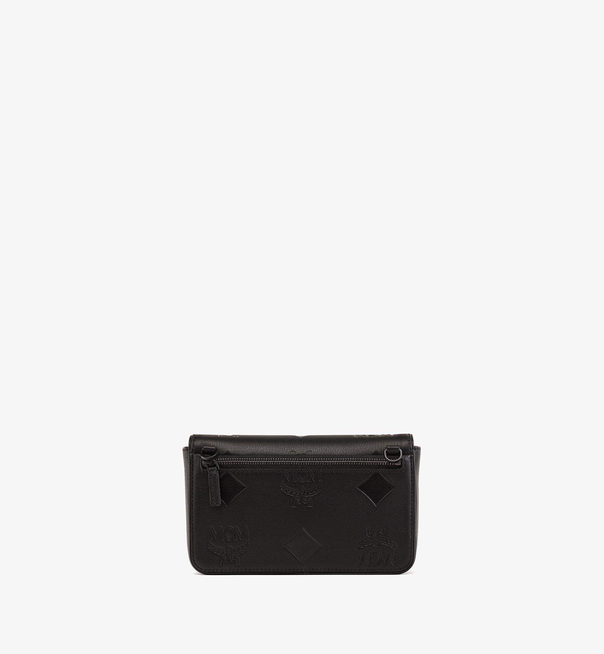 One Size Aren Camera Bag in Maxi Monogram Leather Black