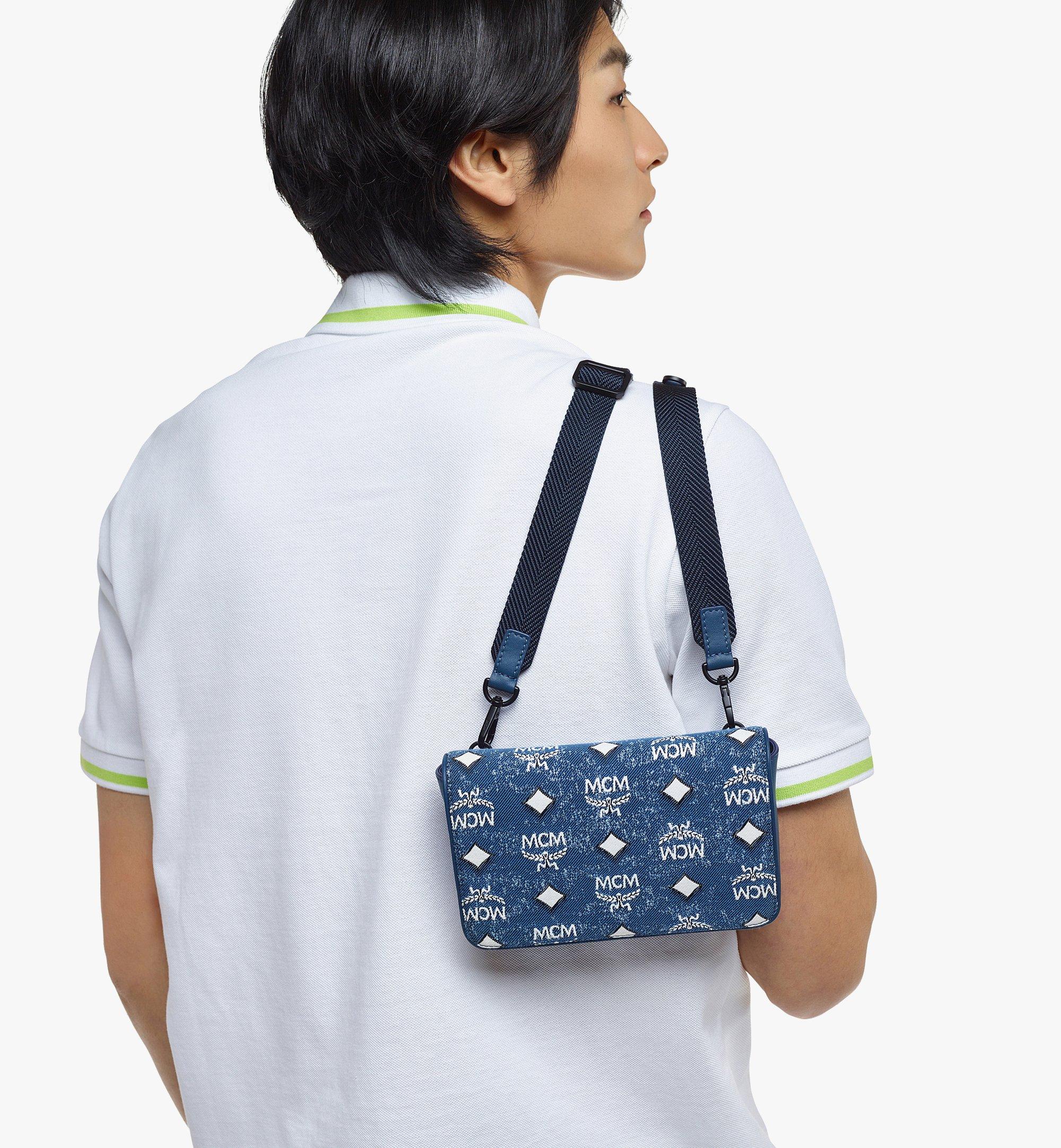 MCM Aren Denim Shoulder Bag