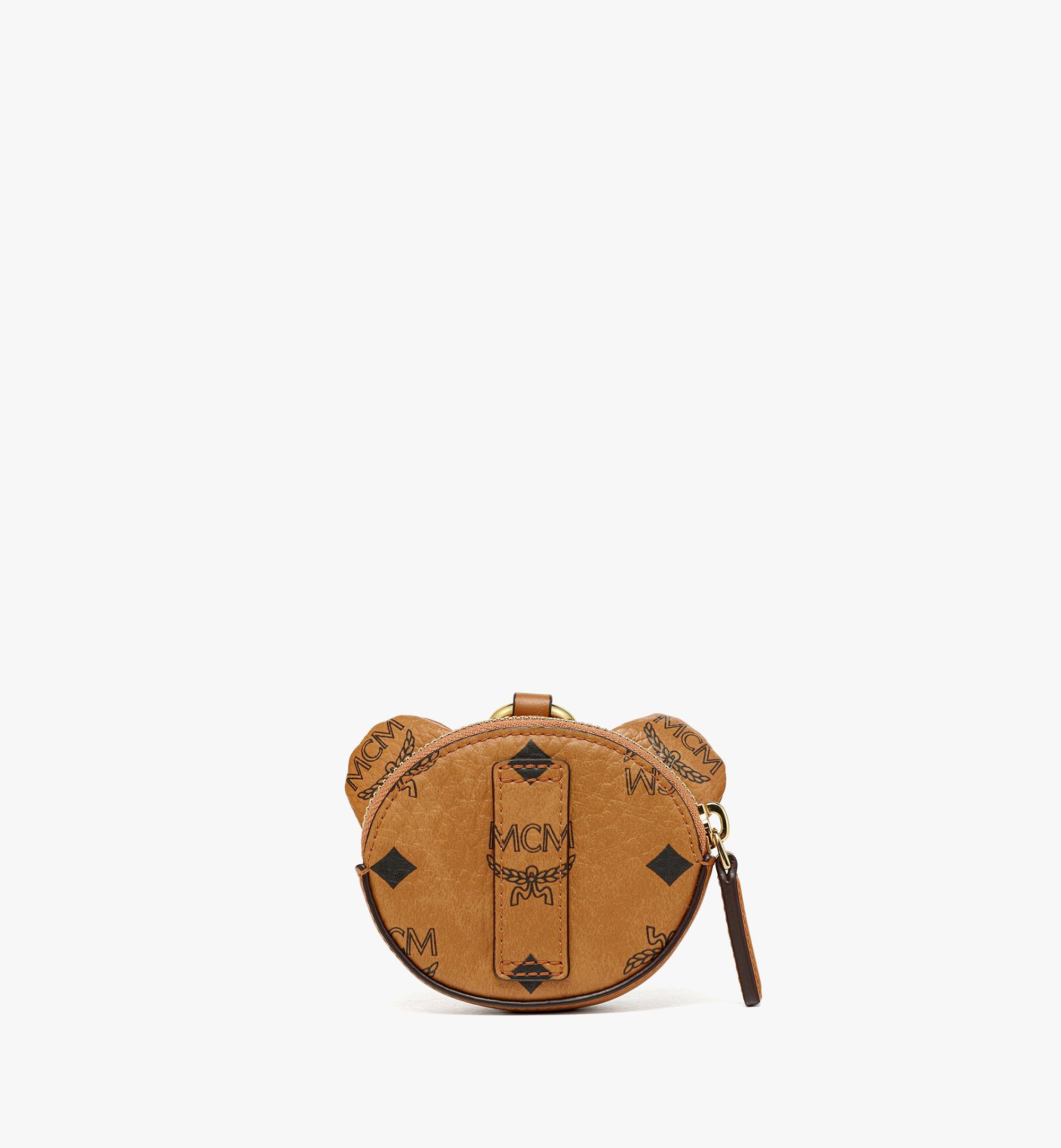 MCM Park Pouch Charm in Visetos Leather Mix