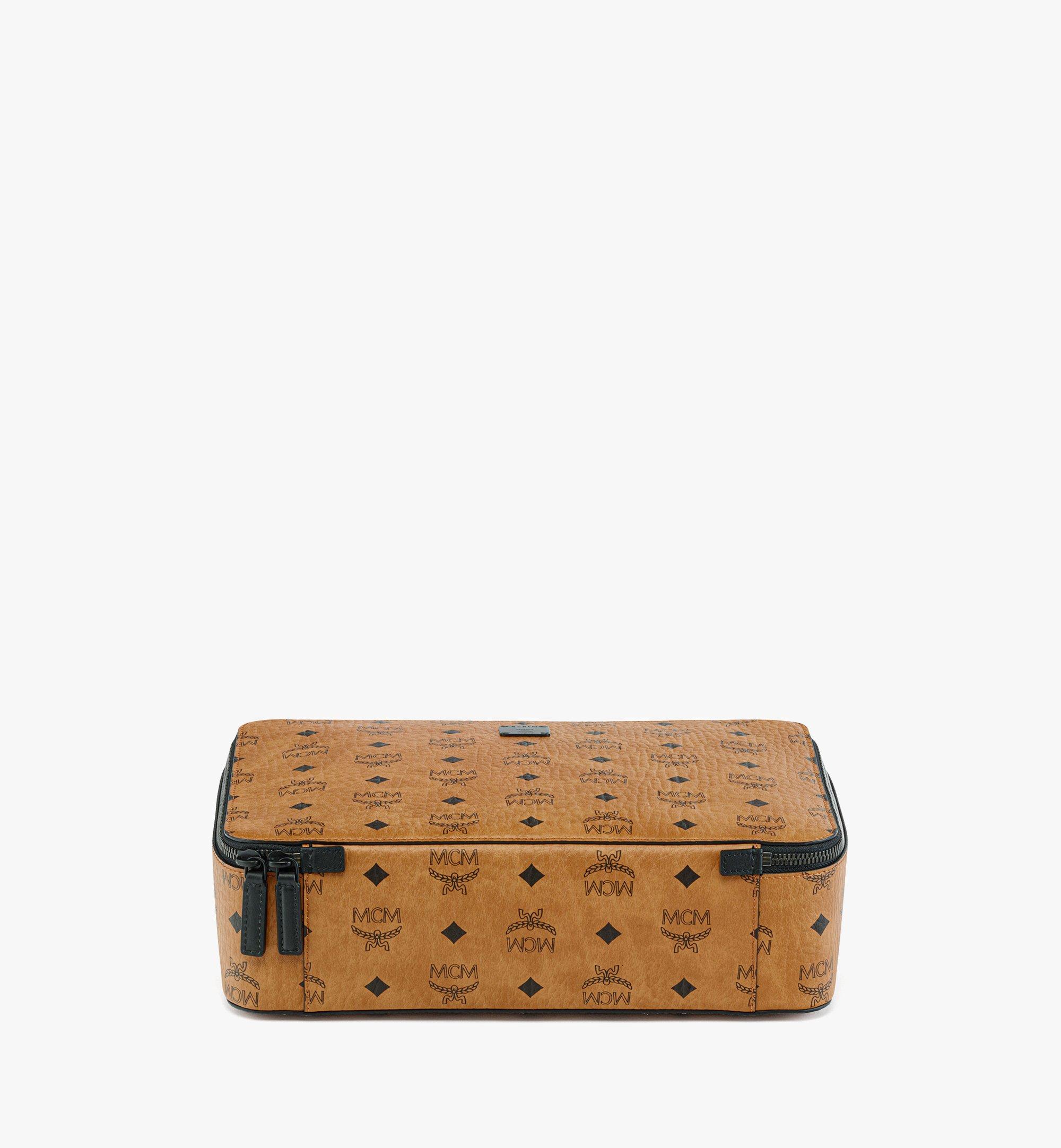 Mcm Medium Visetos Hat Box Suitcase - Brown