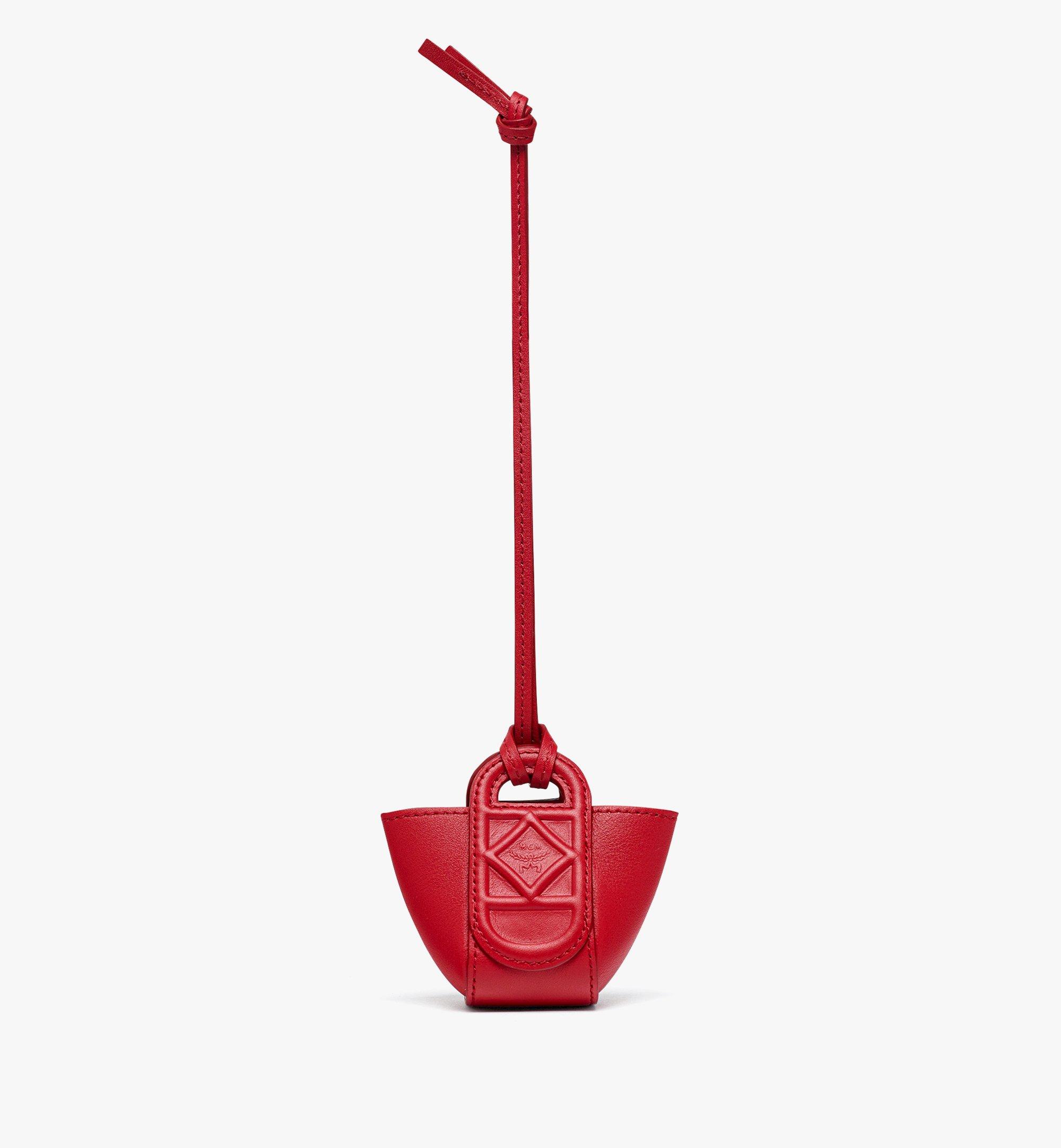 MCM Mode Travia Nappa皮革手提包挂饰 Red MXZEALD01XC001 更多视角 1