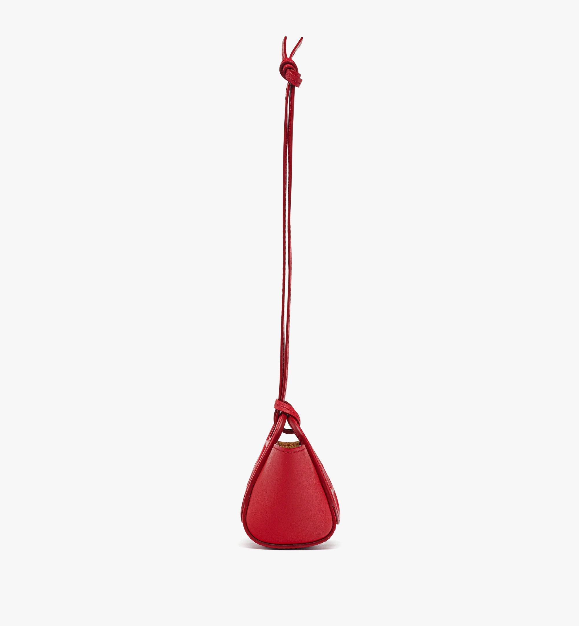 MCM Mode Travia Nappa皮革手提包挂饰 Red MXZEALD01XC001 更多视角 1