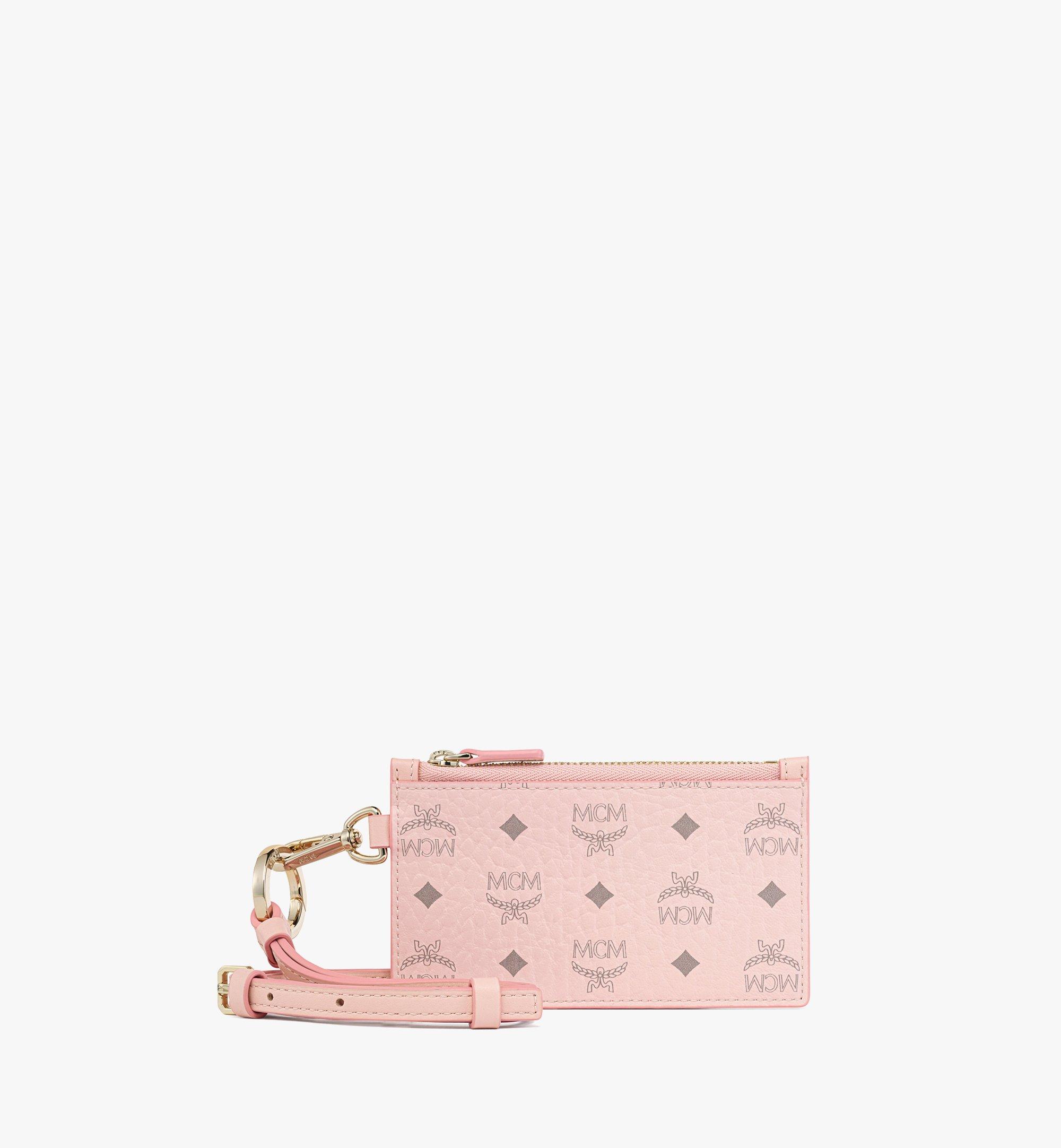 One Size Aren Lanyard Card Case in Visetos Pink MCM MY