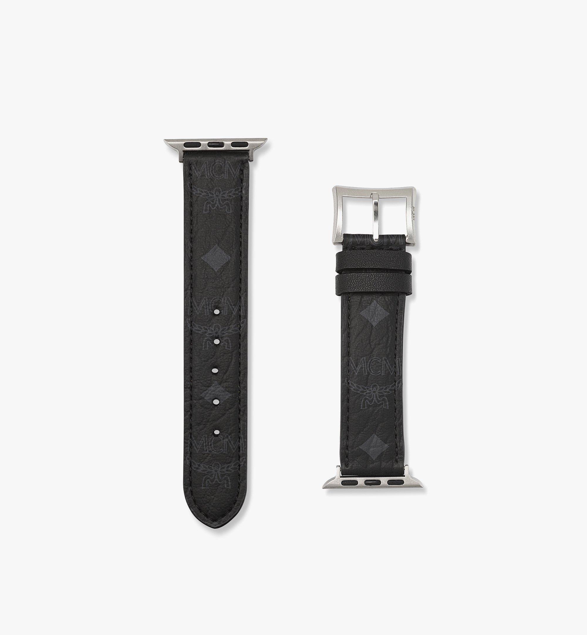 MCM Apple Watch Band in Visetos Black MXZEATT04BK001 Alternate View 1