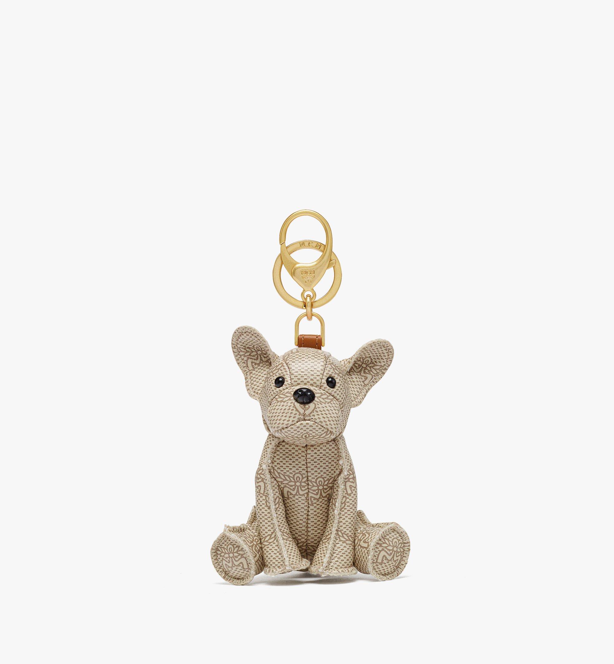 MCM Himmel French Bulldog Charm in Lauretos Beige MXZESAC03I9001 Alternate View 1