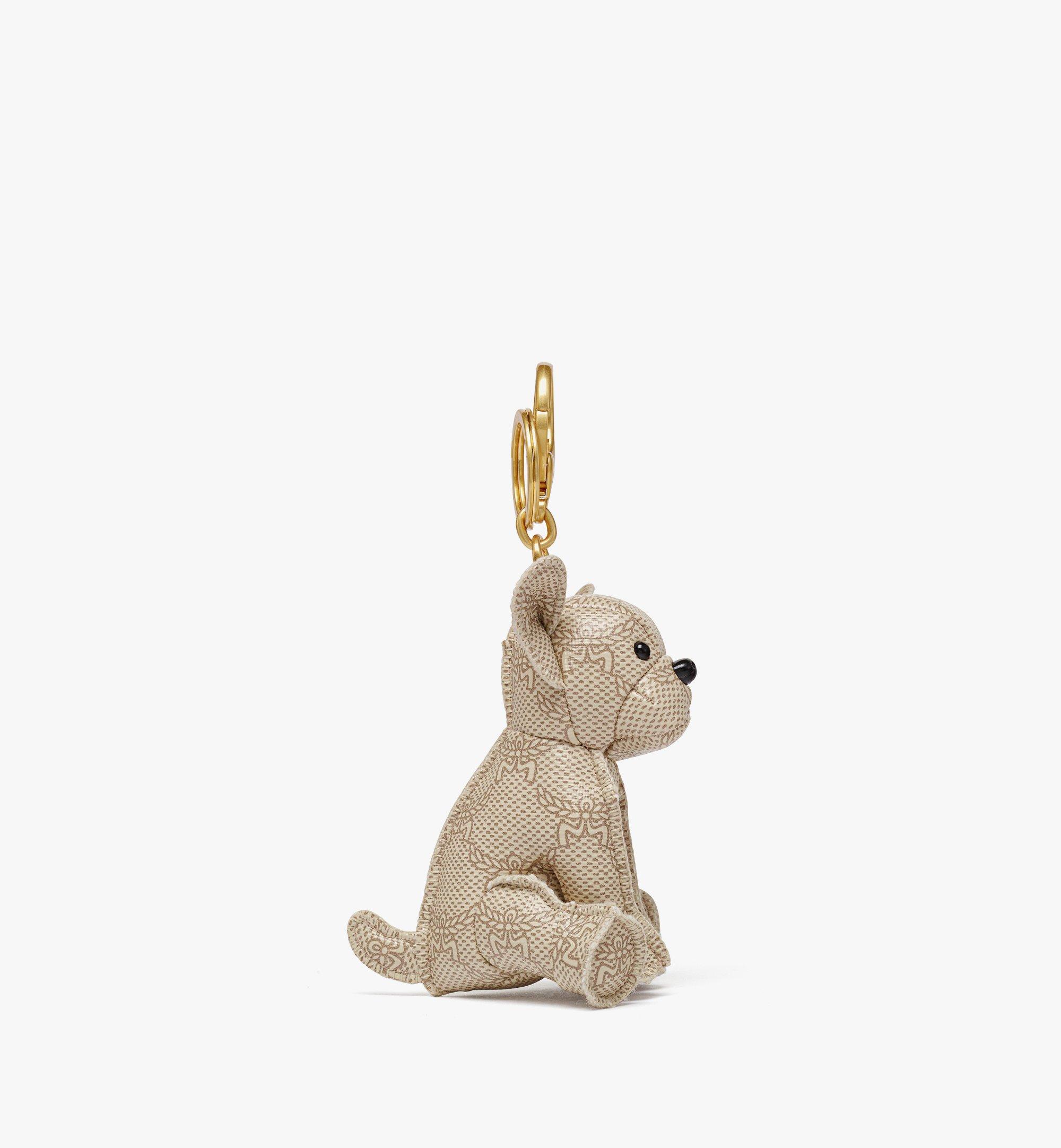 MCM Himmel French Bulldog Charm in Lauretos Beige MXZESAC03I9001 Alternate View 1