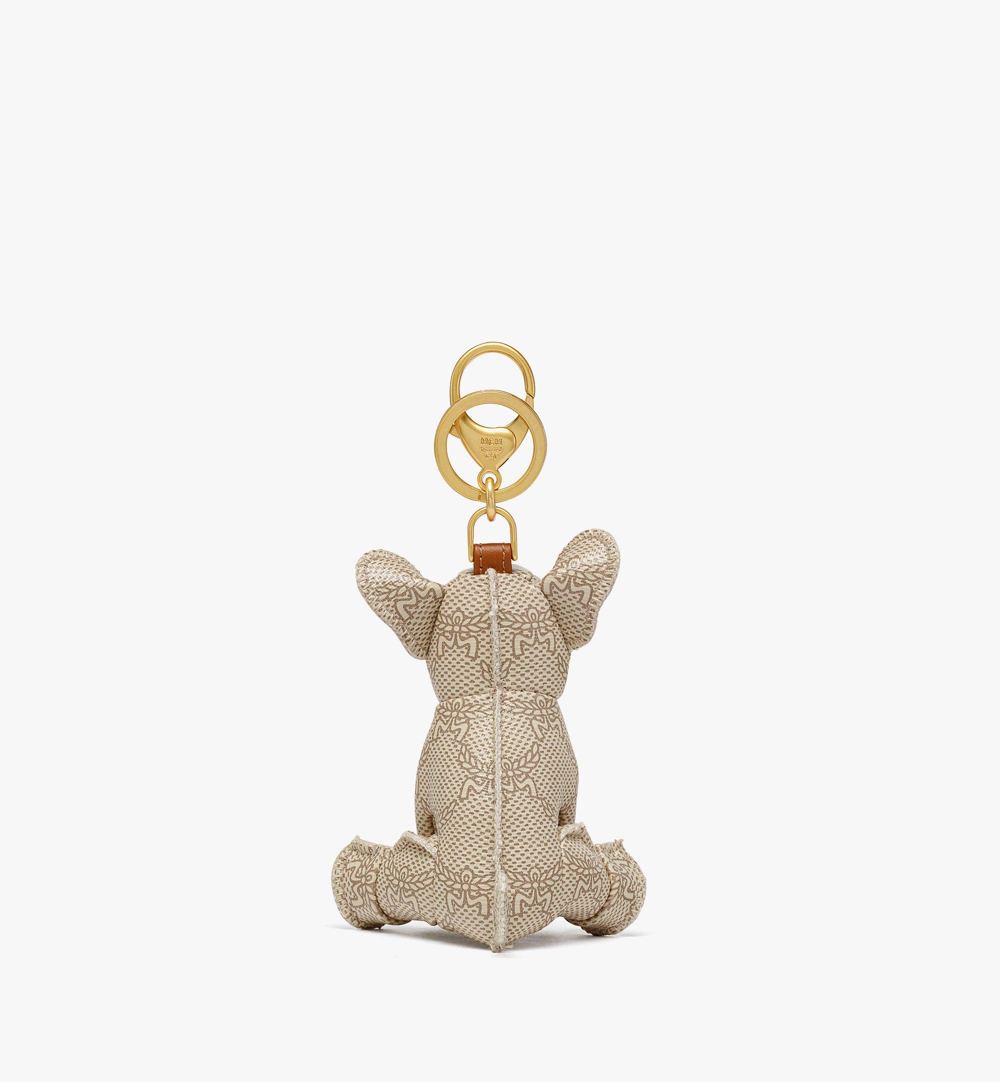 MCM Himmel French Bulldog Charm in Lauretos Beige MXZESAC03I9001 Alternate View 2