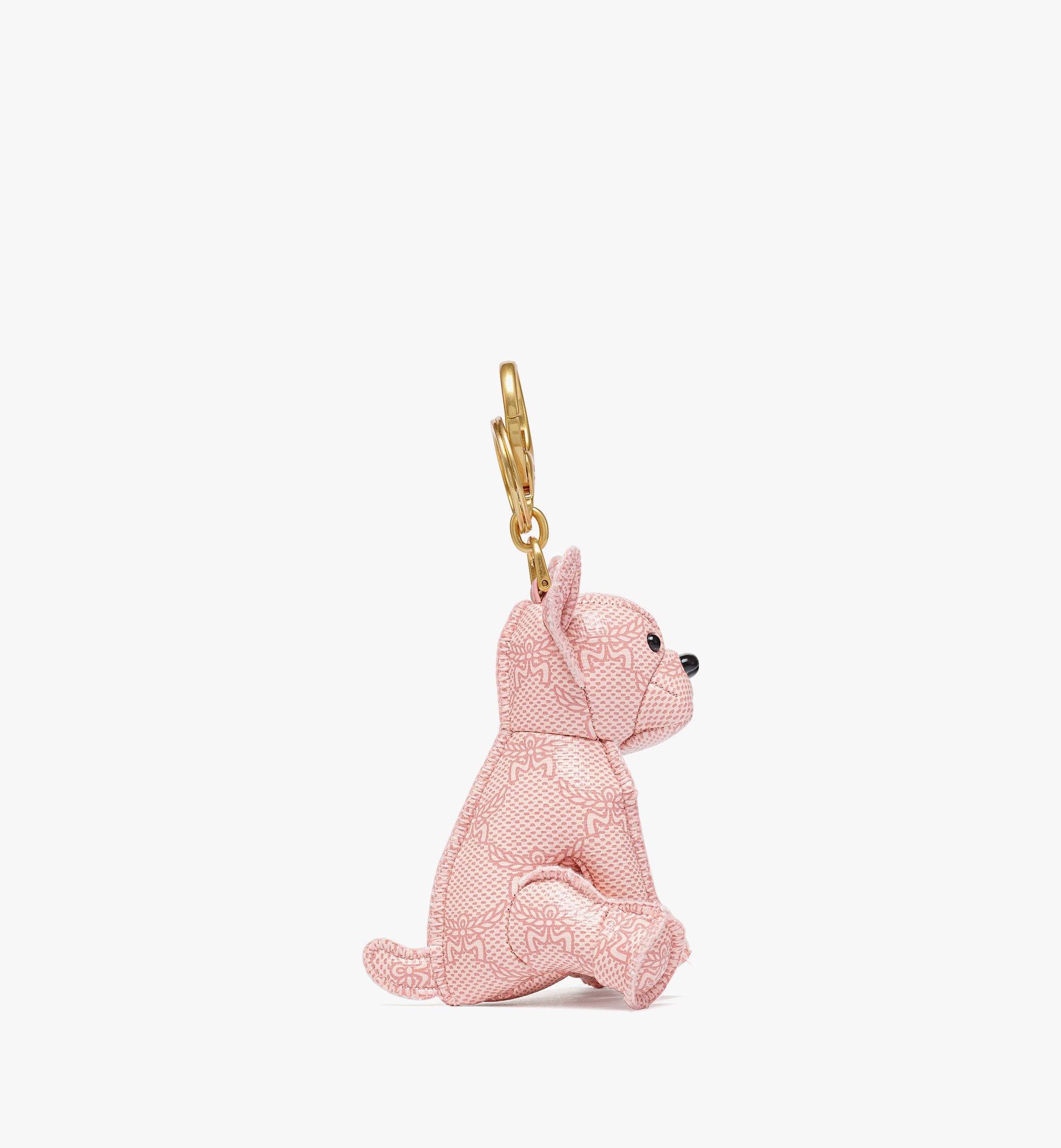 MCM Himmel French Bulldog Charm in Lauretos Pink MXZESAC03P6001 Alternate View 1